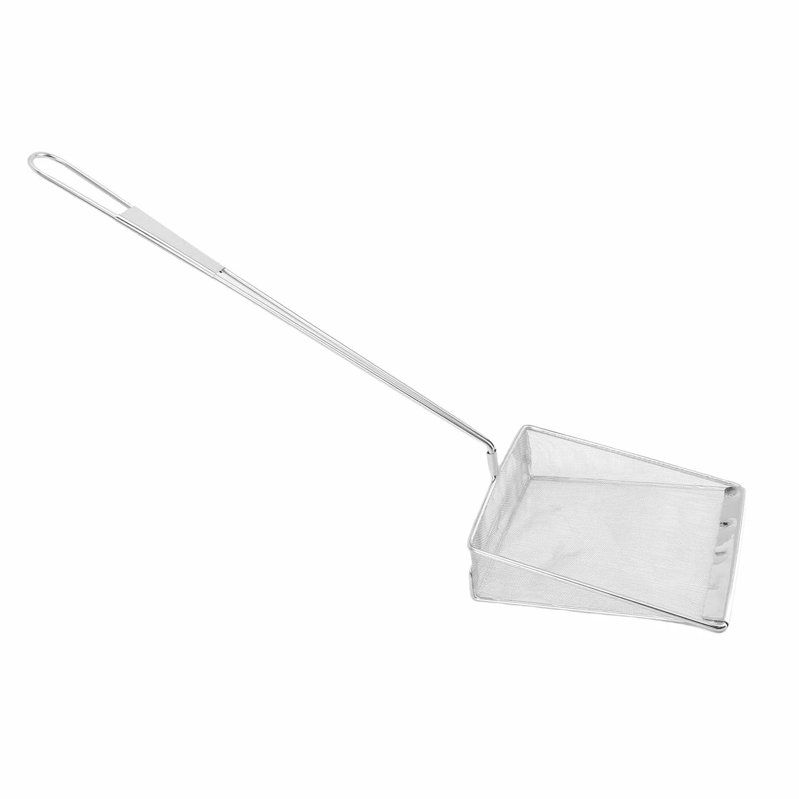 Gedourain Odpieniacz do Oleju z Drobnymi Oczkami, Kwadratowy, Sitko ze Stali Nierdzewnej, łyżka z Długim Uchwytem, ​​do Smażenia Restauracji 26,4 X 7,9 Cala dla Kucharzy