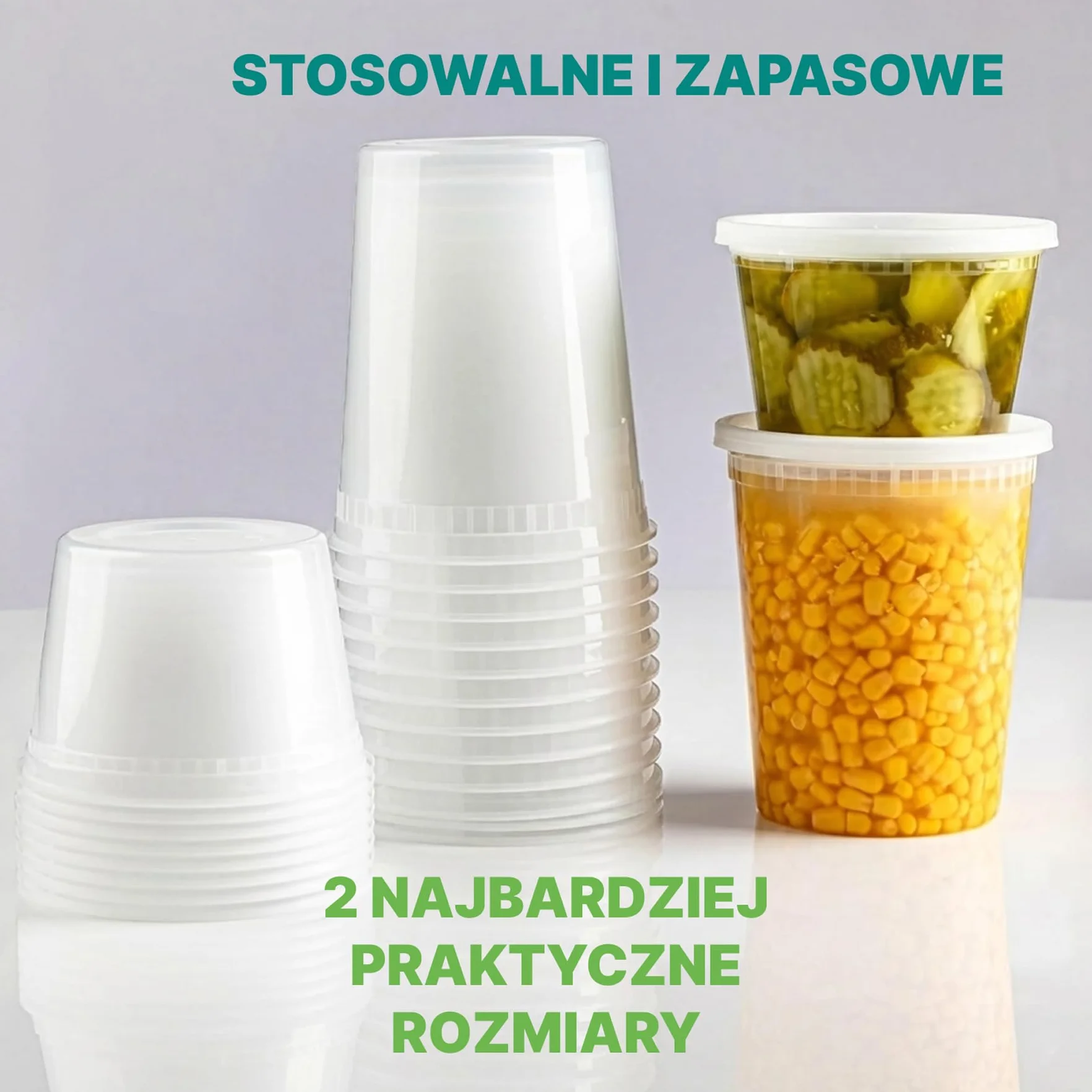 Pojemniki do przechowywania żywności JoyServe Deli z pokrywkami – 48 zestawów (24×946 ml & 24×473 ml), plastikowe, hermetyczne, bez BPA, do posiłków na wynos, do zmywarki i mikrofalówki