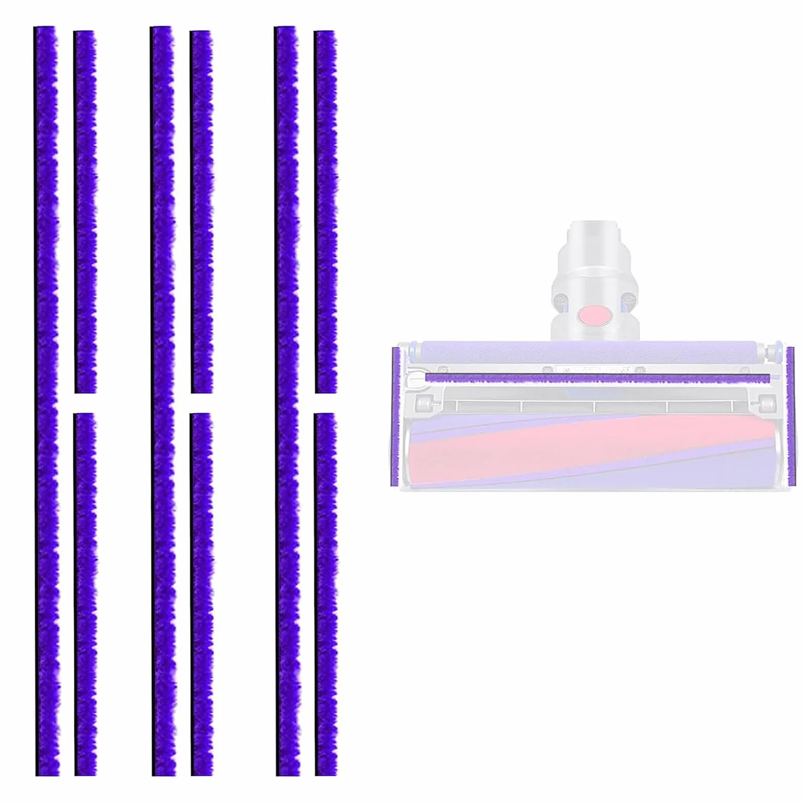Miękkie pluszowe paski, akcesoria do odkurzacza Dyson V6, V7, V8, V10, V11, V12, miękka głowica rolkowa, części zamienne