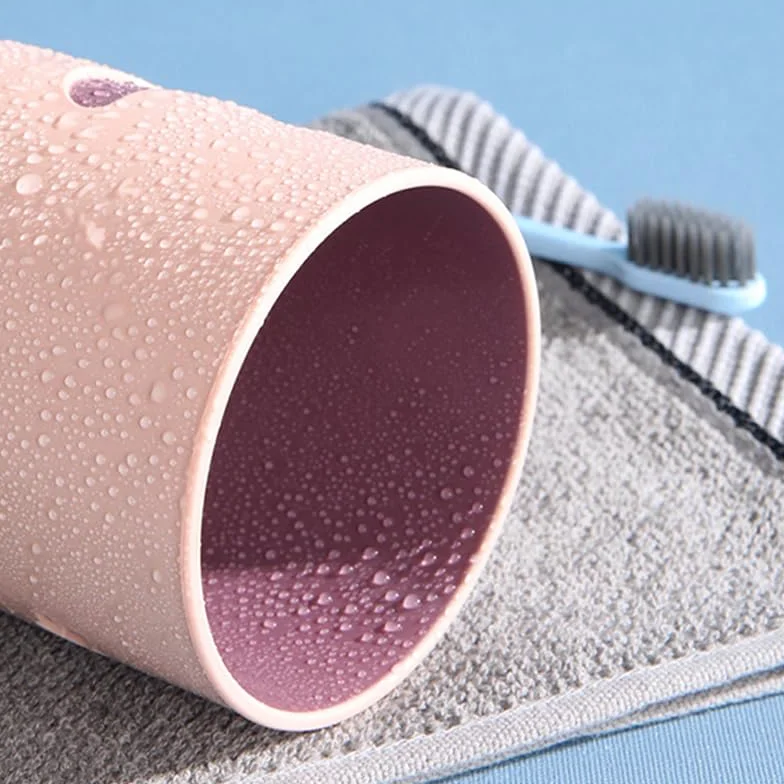Kubek łazienkowy kubek na szczoteczkę do zębów szary plastikowy idealny kubek na szczoteczkę do zębów Ø 7,5 x 9,5 cm