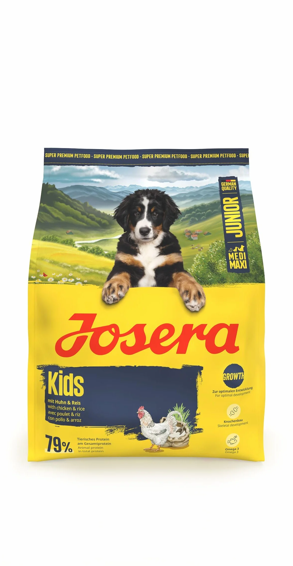 JOSERA Junior Kids Kurczak i ryż 900 g Sucha karma premium dla rosnących większych psów bezglutenowa