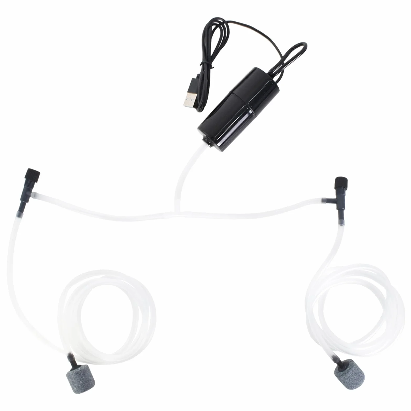 Colexy Oxygen USB pompa powietrza do akwarium przenośna mini z 2 kamieniami i wężami