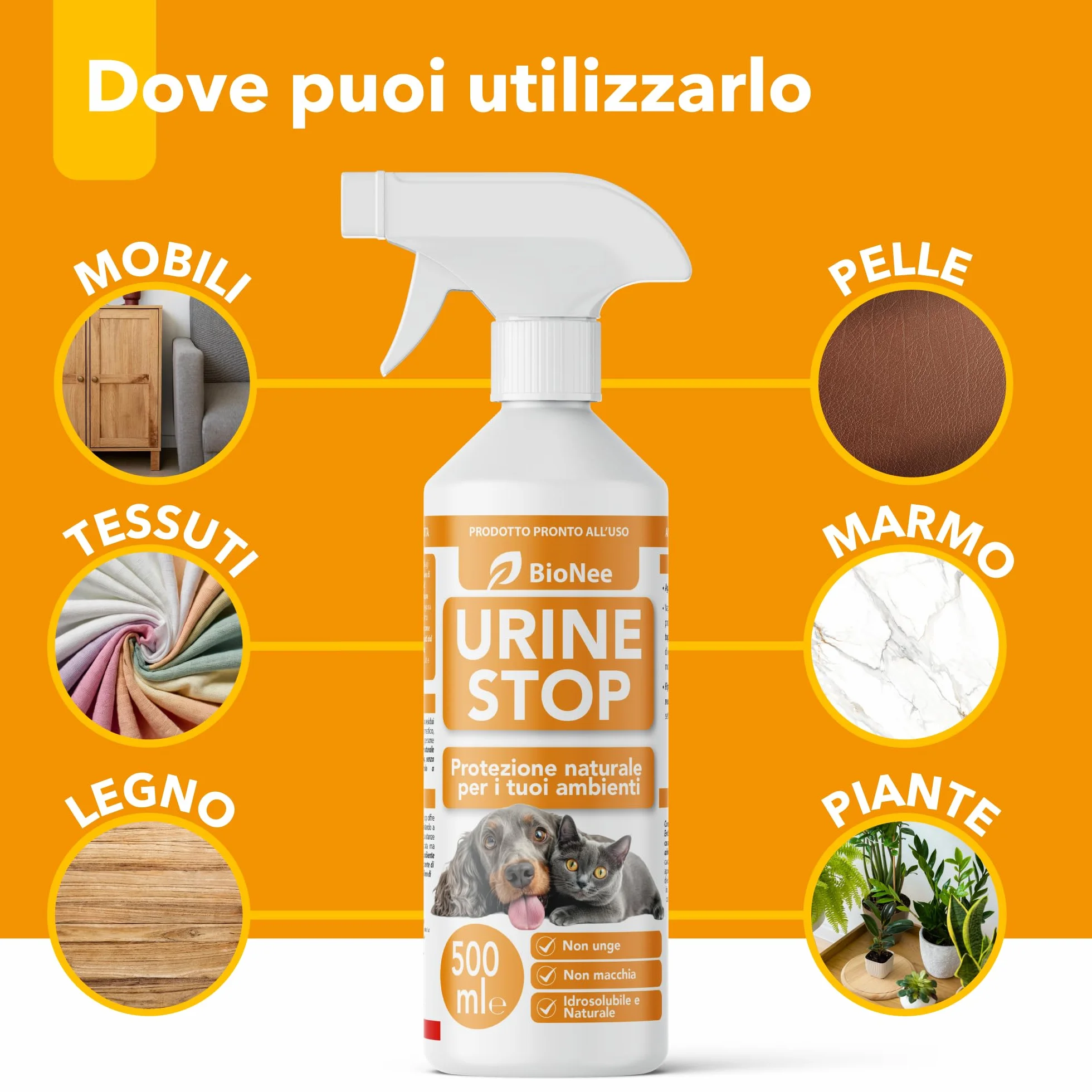 Urine Stop naturalny spray dla psów i kotów 500 ml podwójne działanie odstraszający i usuwający zapachy
