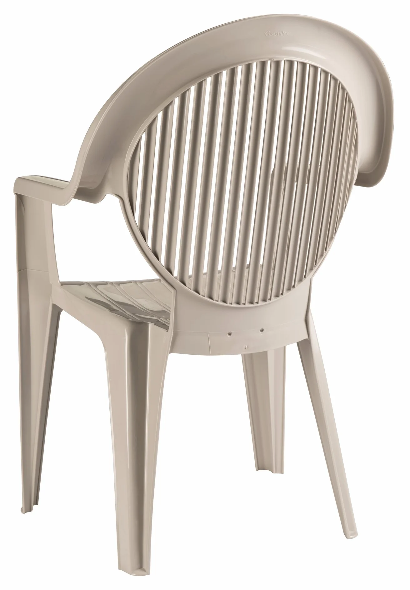 Grosfillex Fidji Evolution fotel sztaplowany, len, 59 x 58 x 91 cm