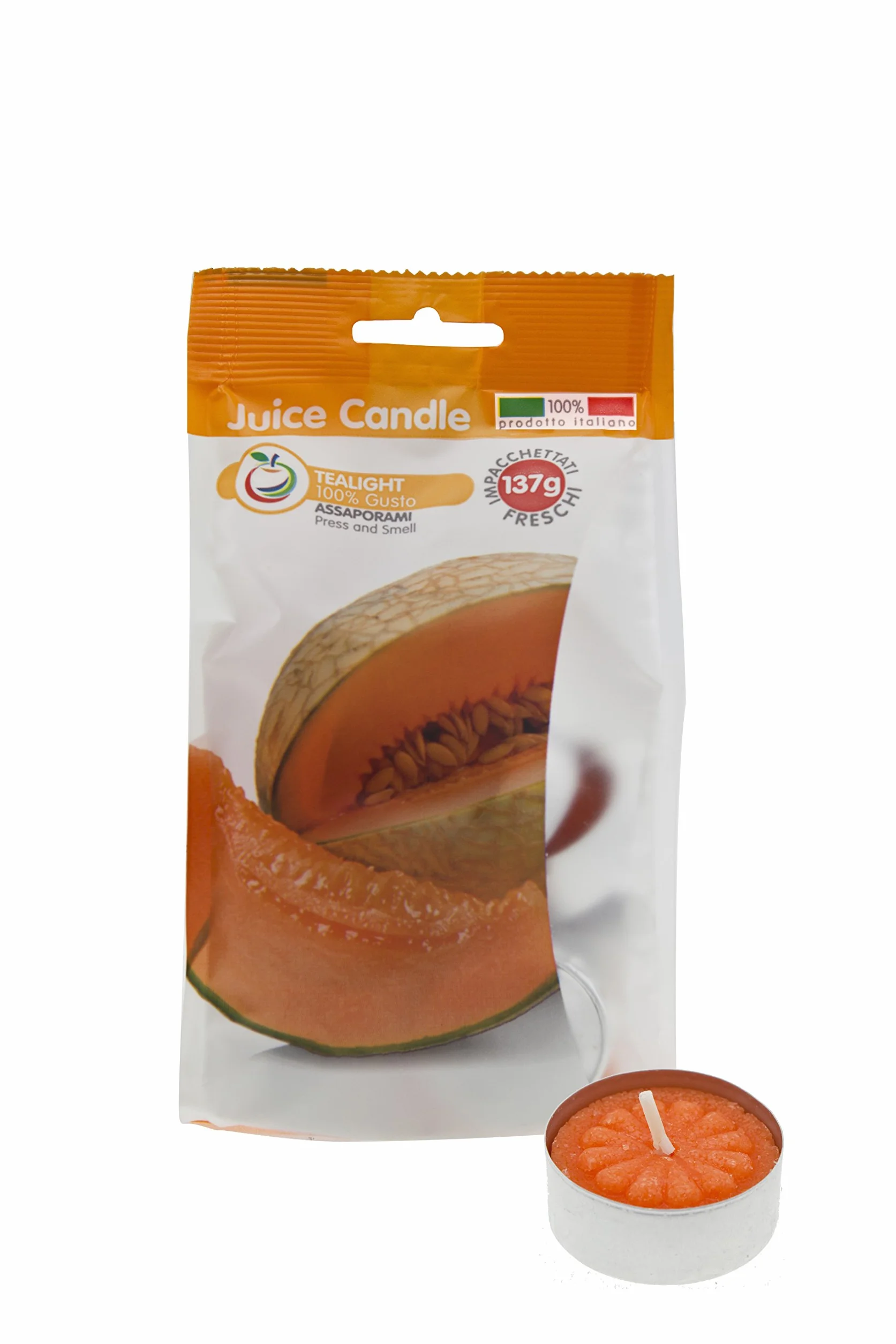 Cereria di Giorgio Succo Tealight świeca zapachowa, wosk, jasnopomarańczowa, 3,8 x 3,8 x 1,6 cm, 12 sztuk