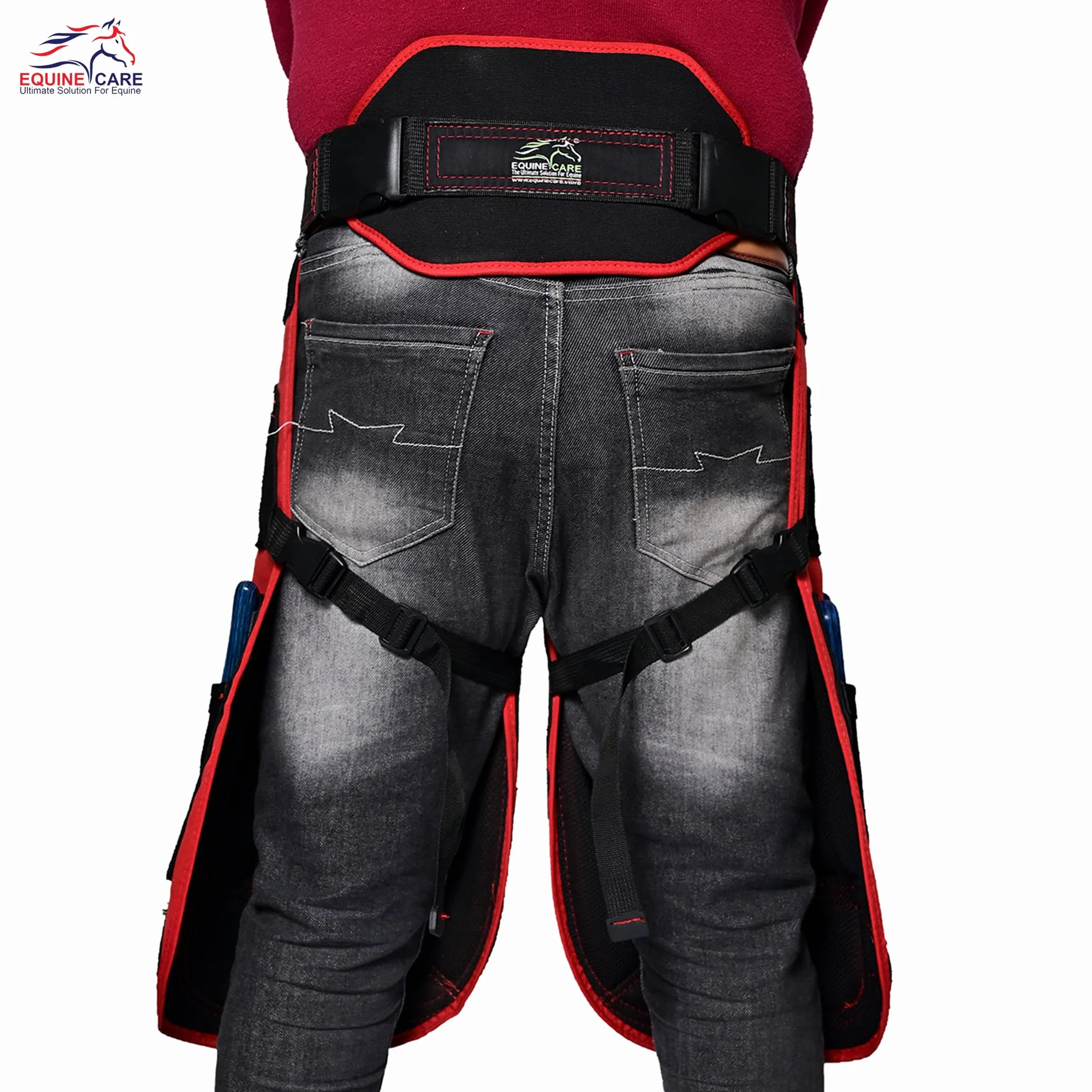 Farrier Chaps skórzane 25" (65 cm) regulowana talia 4 kieszenie 2 magnesy