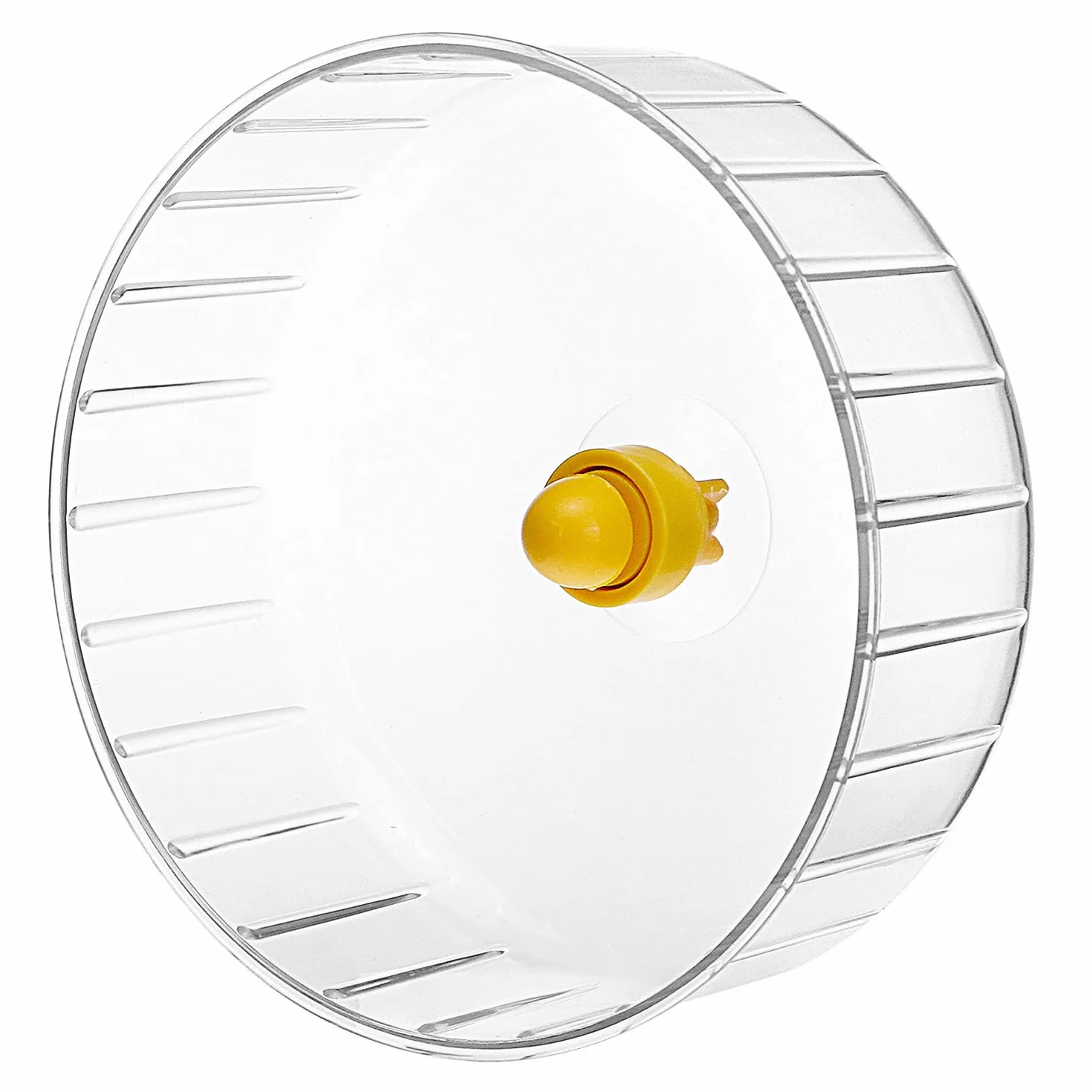 QWORK Przezroczyste koło chomika 17 cm, ciche koło obrotowe z podwójnym łożyskiem, szerokość 6 cm