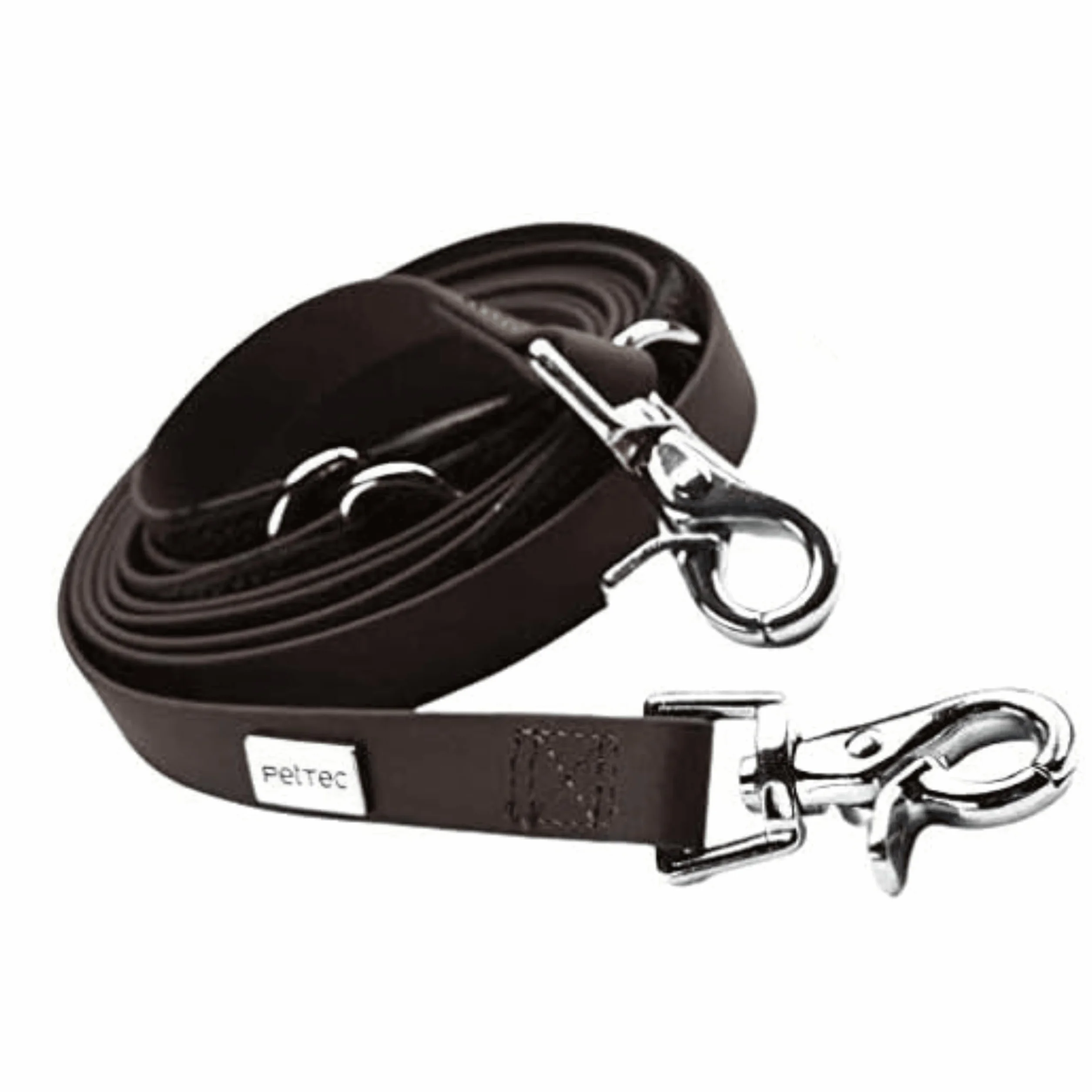 PetTec smycz dla psa 2m smycze dla psów do 60 kg, lekka smycz treningowa/smycz trekkingowa regulowana z TRIOFLEX (podobnne), wodoodporny, smycz dla psa (czarny)