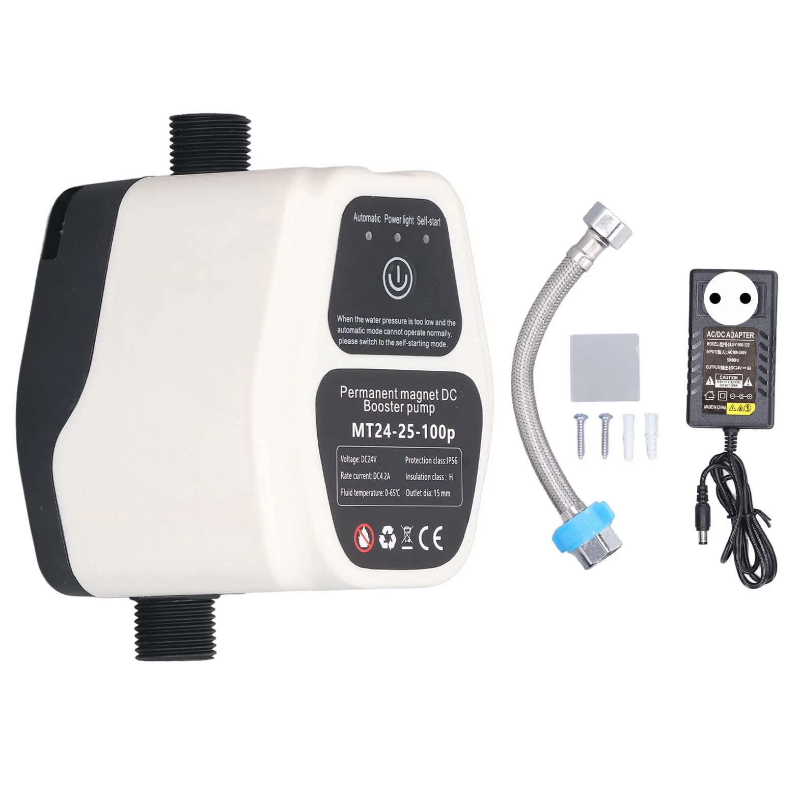 Inteligentna pompa podnosząca ciśnienie, 100-240 V, pompa podwyższająca ciśnienie wody 25 l, 100 W, oszczędność energii do domu (wtyczka UE 100-240 V)