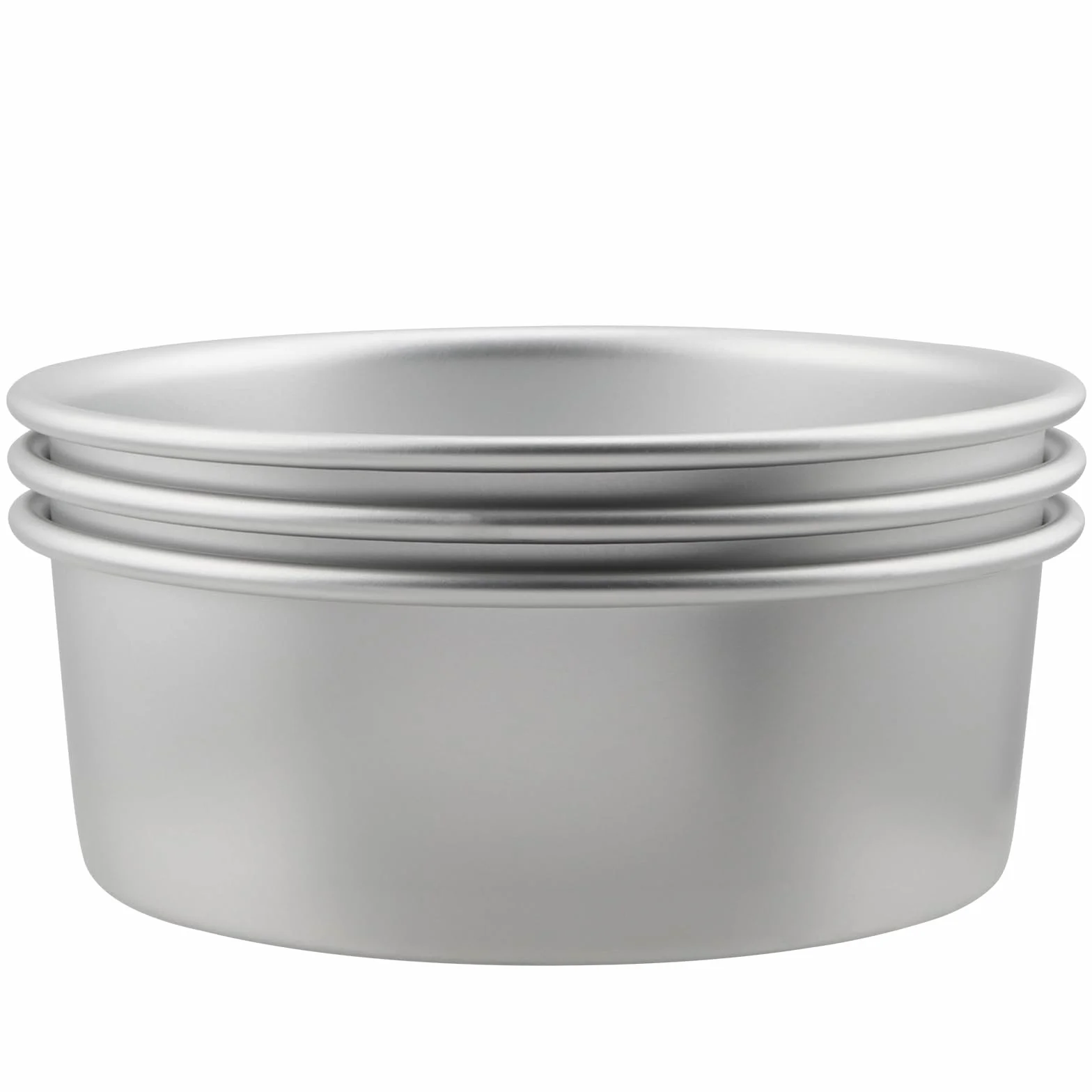 3 formy do pieczenia 19 cm, okr?g?e, aluminiowe, nadaj? si? do tortów urodzinowych, wesela, na imprezy bo?onarodzeniowe, ?atwe do czyszczenia, srebrne