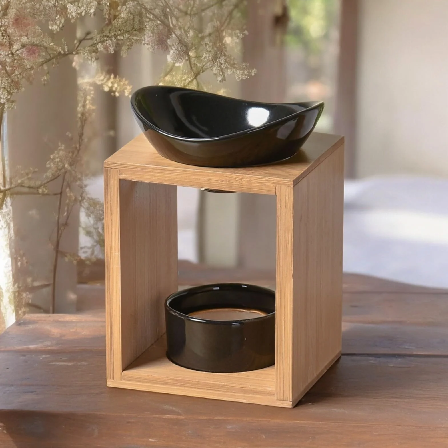 Zen'Arôme - Naturéa Kalos Palnik Perfumy - Palnik olejków eterycznych, zapach topnienia, kwadrat wosku zapachowego - Miękkie ciepło - Aromaterapia - Przedmiot dekoracyjny i terapeutyczny