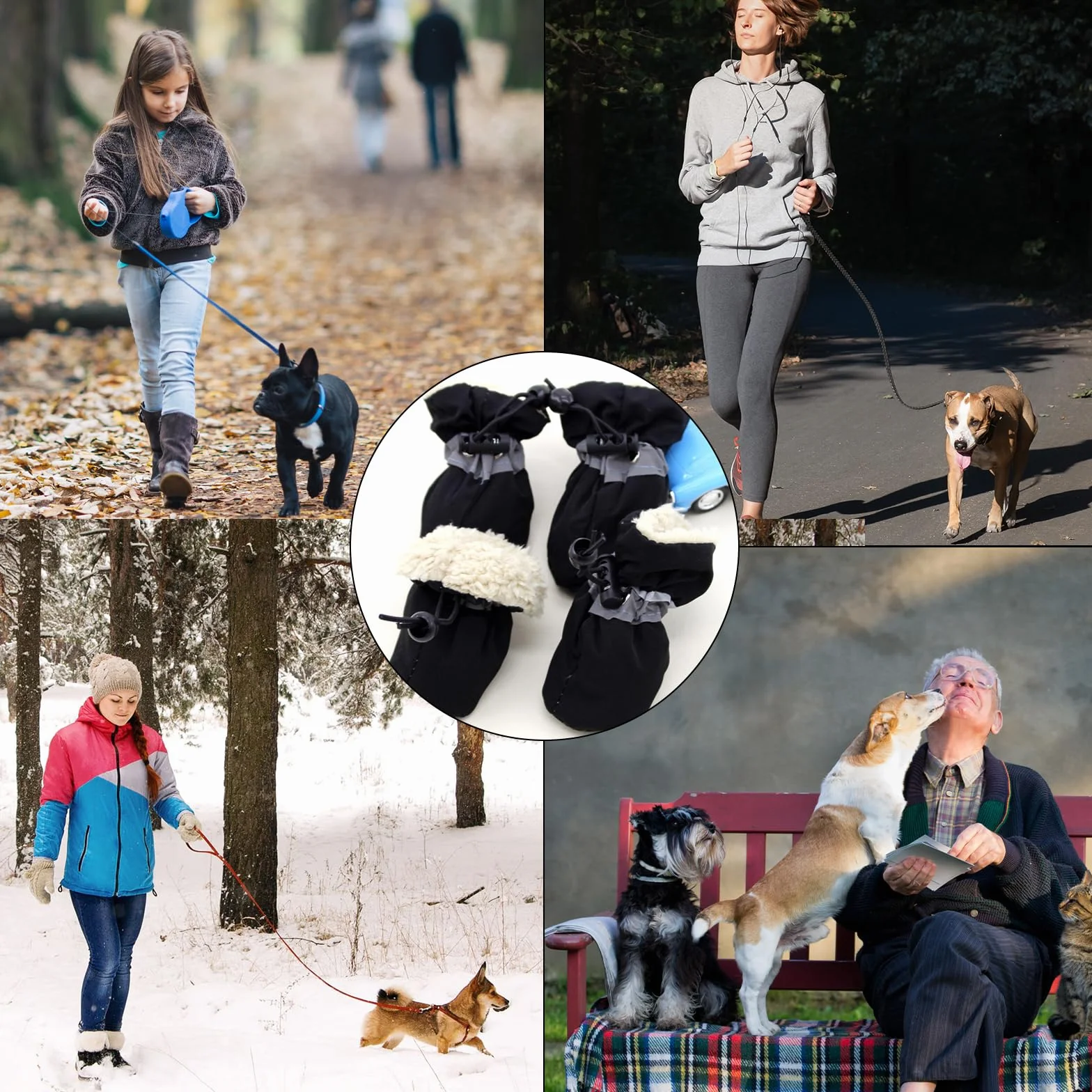 Paw Protector wodoodporne buty dla psa antypoślizgowe odblaskowe 4 szt.