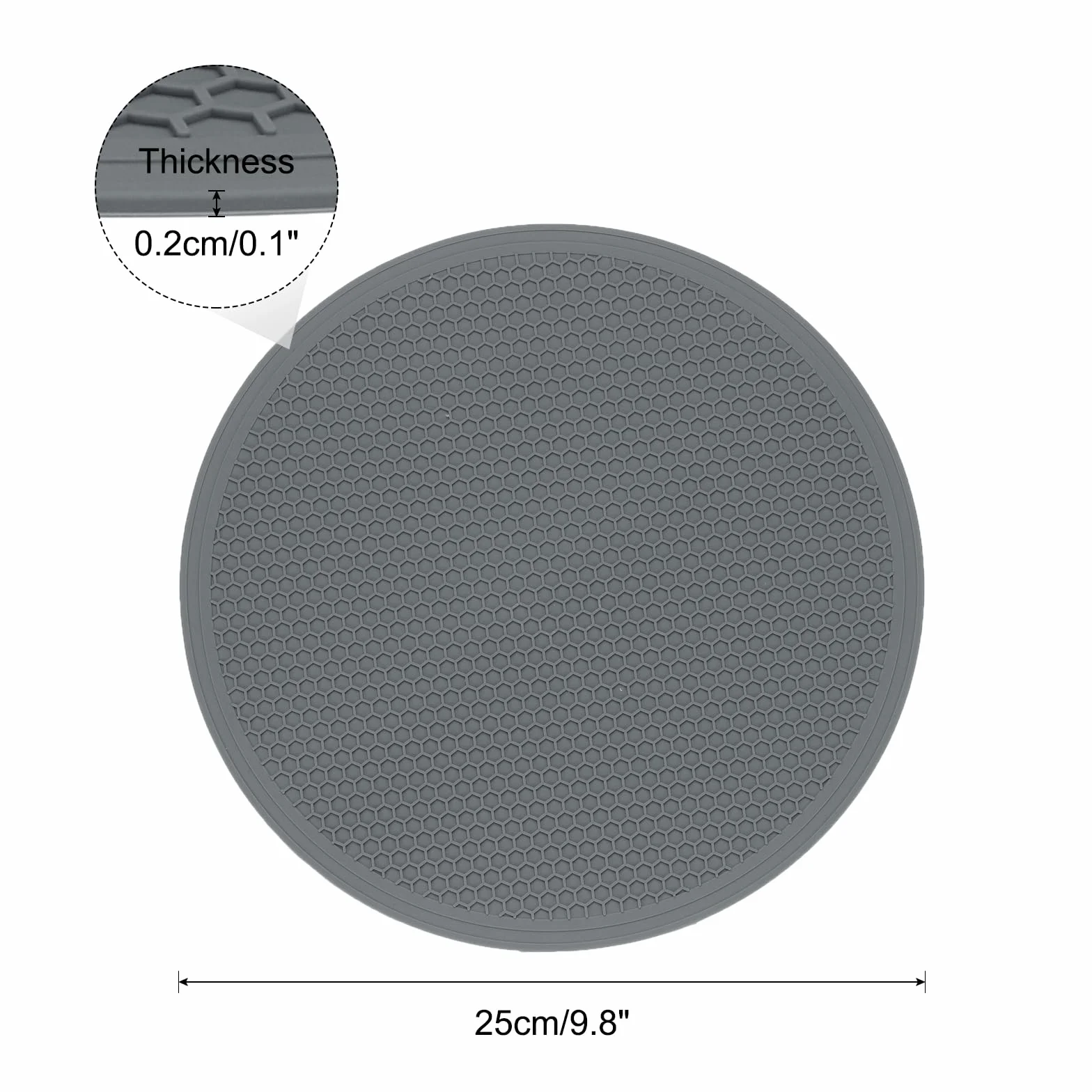 QUARKZMAN 2 silikonowe podkładki pod garnek o średnicy 25 cm, okrągłe, antypoślizgowe, silikonowe podkładki do garnków i patelni, odporne na wysokie temperatury, podkładki do kuchni, gorących potraw