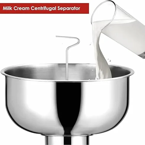 Maszyna do separacji śmietany mlecznej, regulowana prędkość 9800-11000 obr./min i pojemność 50 l/h, do przetwarzania produktów mlecznych