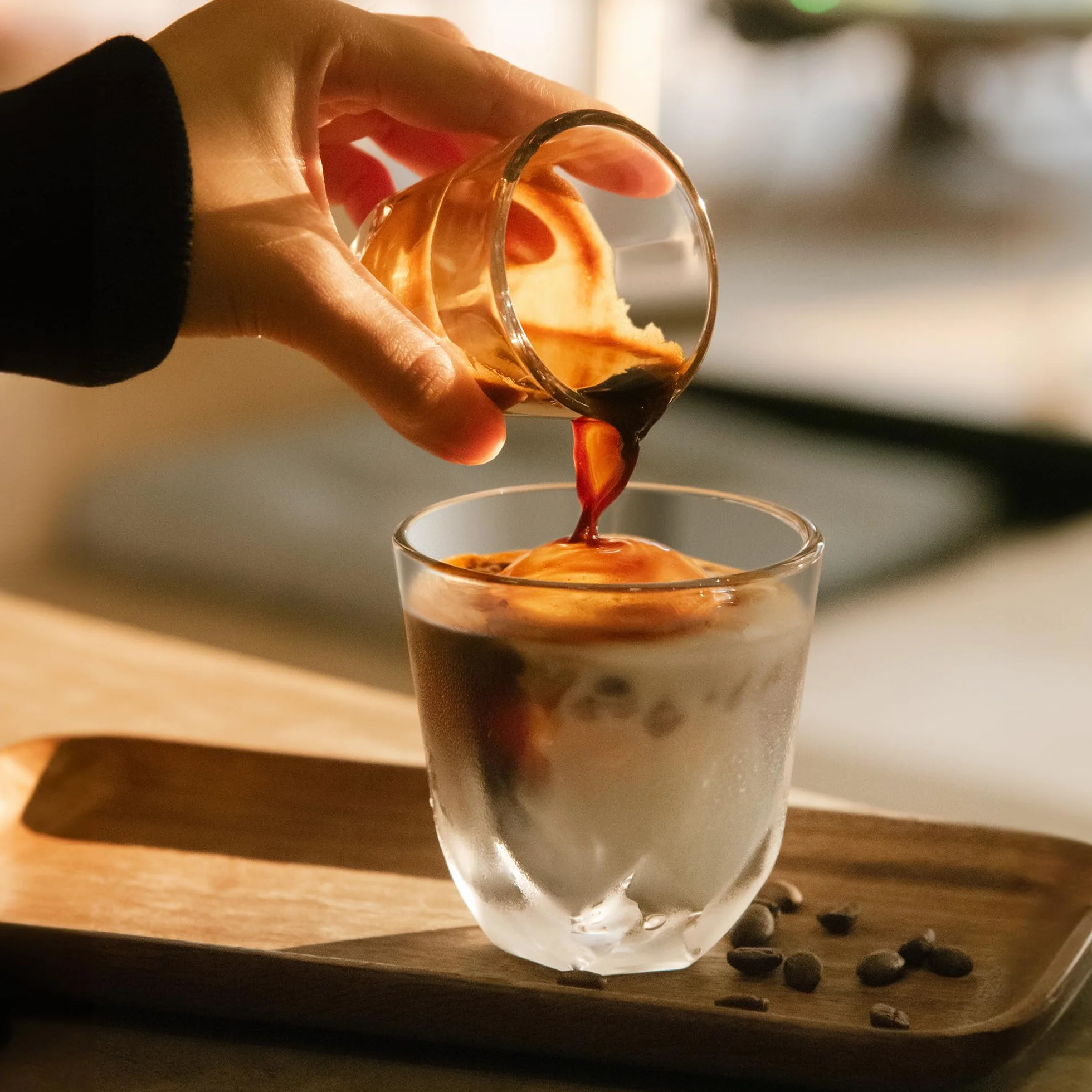WACACO Stellar Filiżanki do espresso, zestaw 2 filiżanek do kawy, 1 x 60 ml i 1 x 200 ml, szklanka sodowo-limonkowa, ośmiostronny design, kubek do kawy do espresso, latte, cappuccino, mokka