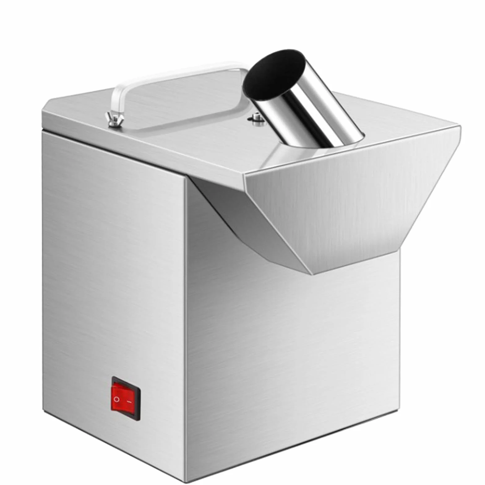 Automatyczna krajalnica do mięsa, silnik 100 W, moc 200 kg/h, regulowana grubość do kiełbasy i peklowanego mięsa, zawiera proste i kątowe kawałki z akcesoriami