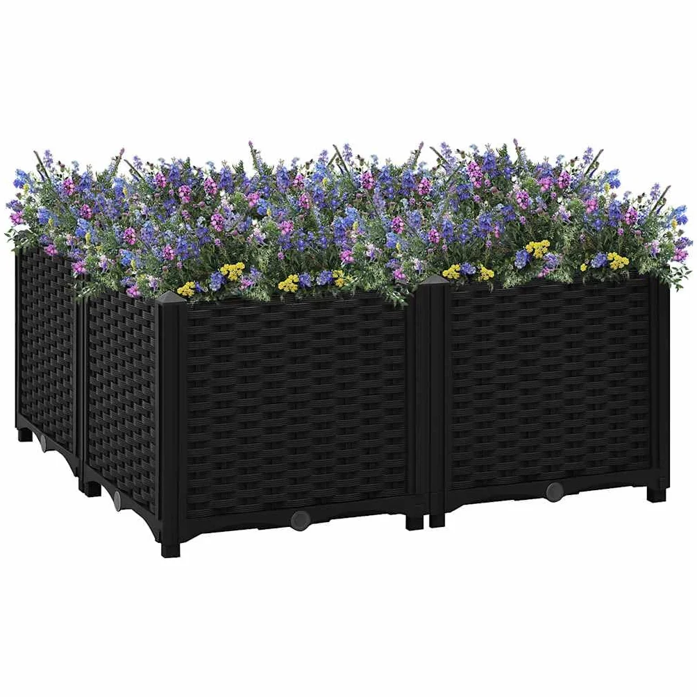 vidaXL Donica do podniesionej rabaty, 80x80x38 cm, polipropylen