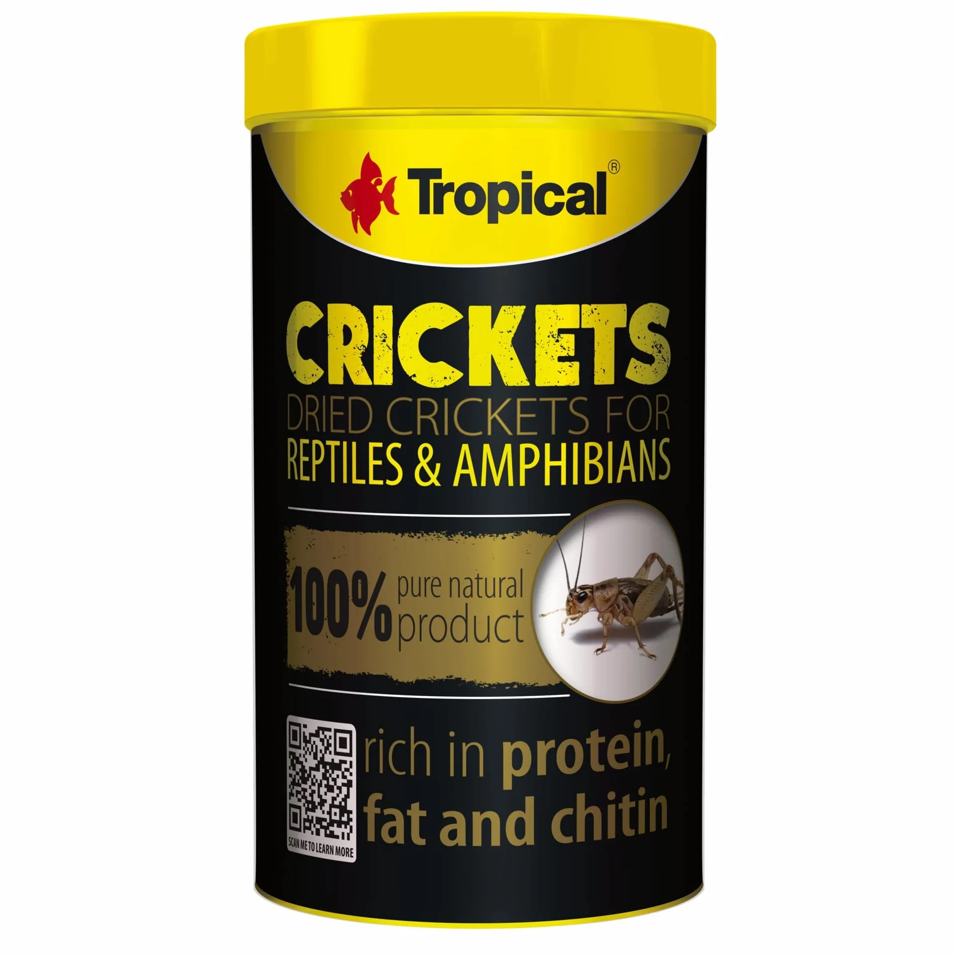 Suszone świerszcze dla gadów i dużych ryb akwariowych CRICKETS 100ML / 10G