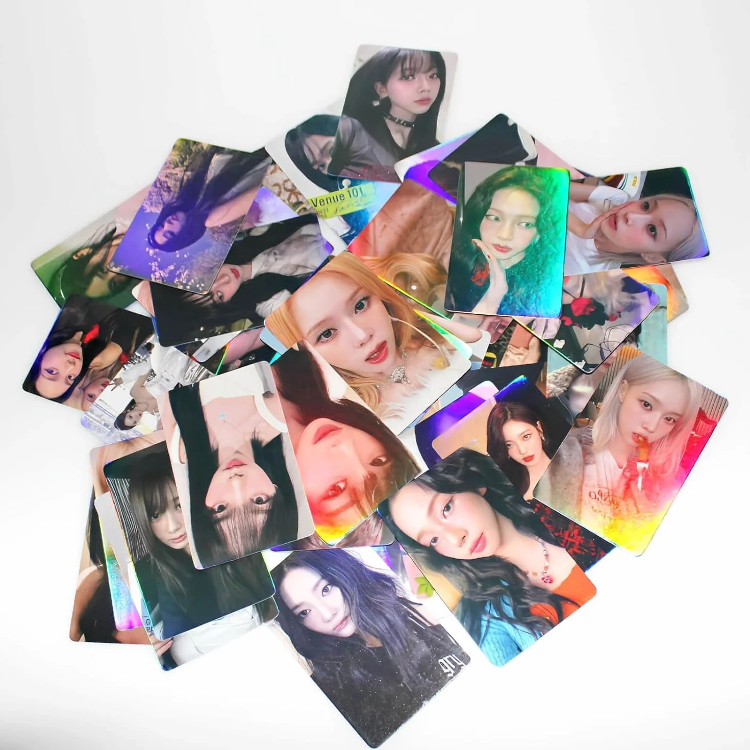 Aespa Photocard 50 szt. Kpop aespa laserowa fotokartka Kpop Aespa album karta Aespa Lomo kartki okolicznościowe KARINA fotokartka/zimowa fotokartka/fotokartka Giselle / fotokartka NINGNING