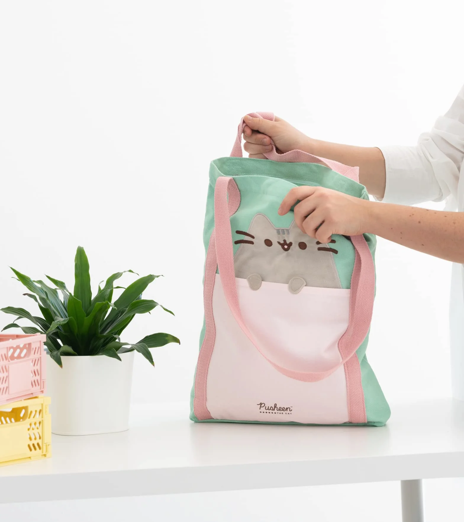 Grupo Erik Oficjalna Torba Bawełniana Pusheen Premium - Torba na Zakupy 35x40x10 cm - Płócienna Torba Prezentowa - Urocze Akcesoria Pusheen