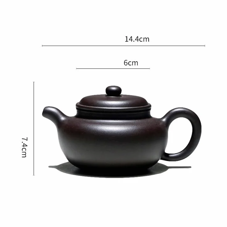 Czajnik Czajniczek Chiński Ceramiczny Wielofunkcyjny Czajniczek Gospodarstwo Domowe Ręcznie Czajnik Ceremonia Zaopatrzenie Dzbanek do kawy Luźna herbata liściasta Steeper Chiński Czajniczek Czarny 260