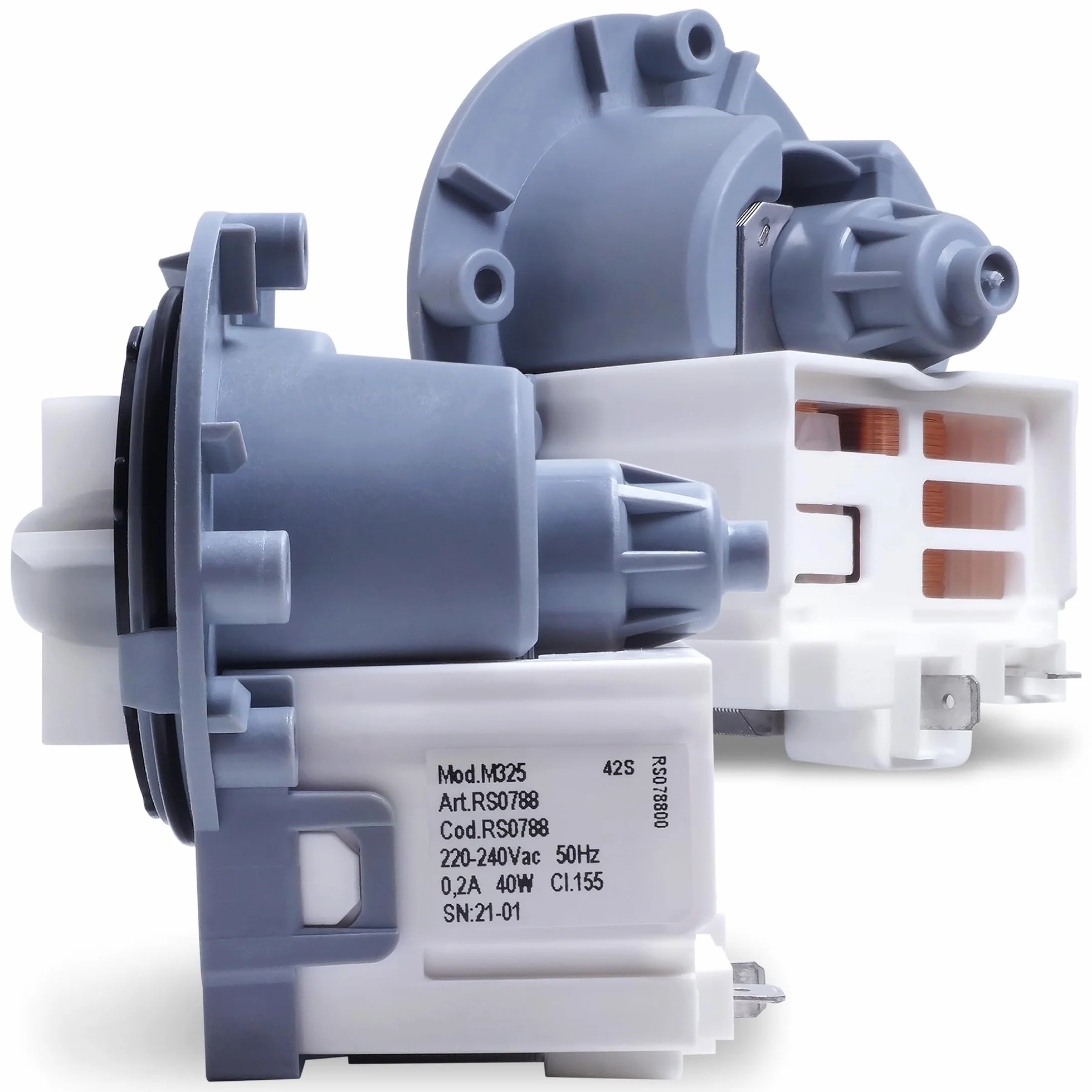 VIOKS Pompa do ścieków AEG Whirlpool Zanussi, 2 sztuki, 40 W, zapasowa pompa spustowa do Askoll M231 XP 290735 290875 AEG Electrolux 53188943574
