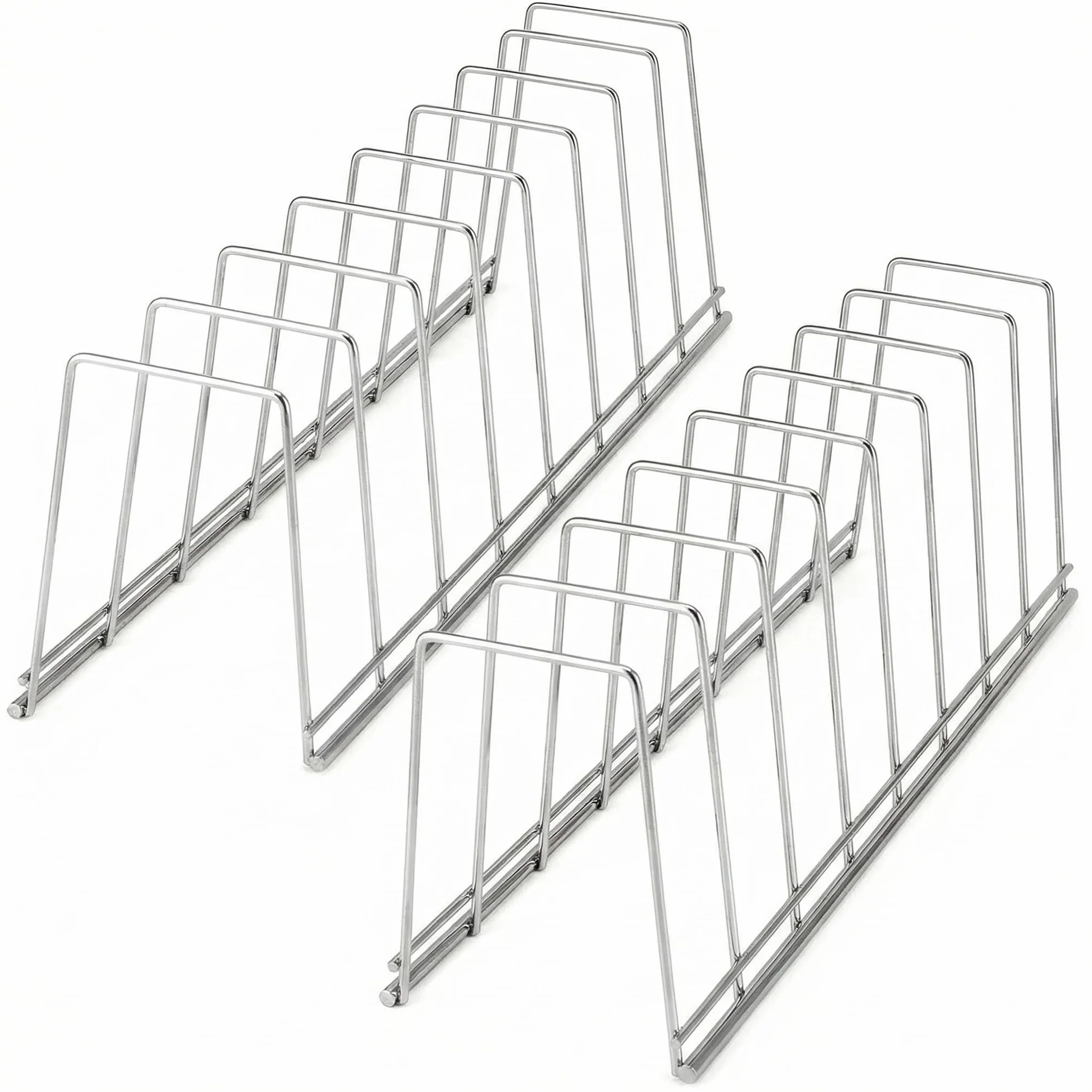 QWORK® Uchwyt na pokrywkę garnka, stojak na odpływ naczyń, uchwyt na deskę do krojenia, stal nierdzewna, organizer kuchenny na talerze, pokrywkę garnka, patelnie, deskę do krojenia