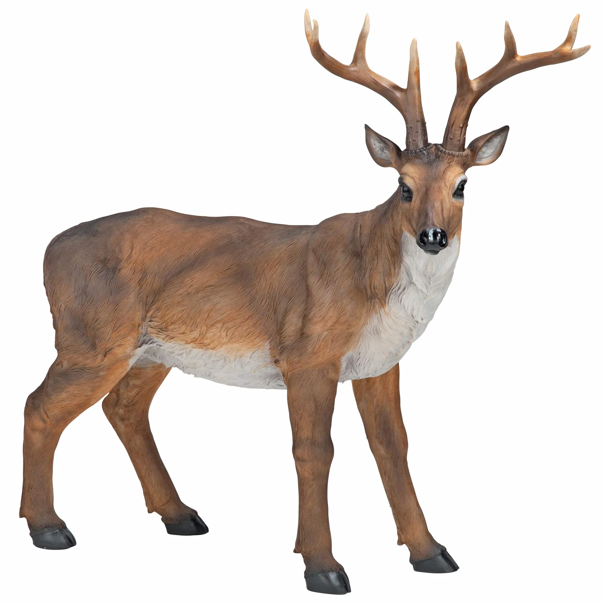 Design Toscano JQ7105 Big Rack Buck Deer Garden Decoy Animal Statue, 71 cm, żywica poliestrowa, pełny kolor