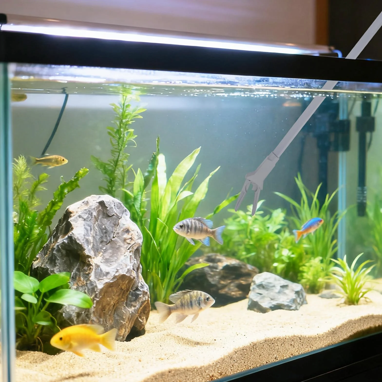 Szczypce do roślin akwariowych plastikowa pęseta 50 cm