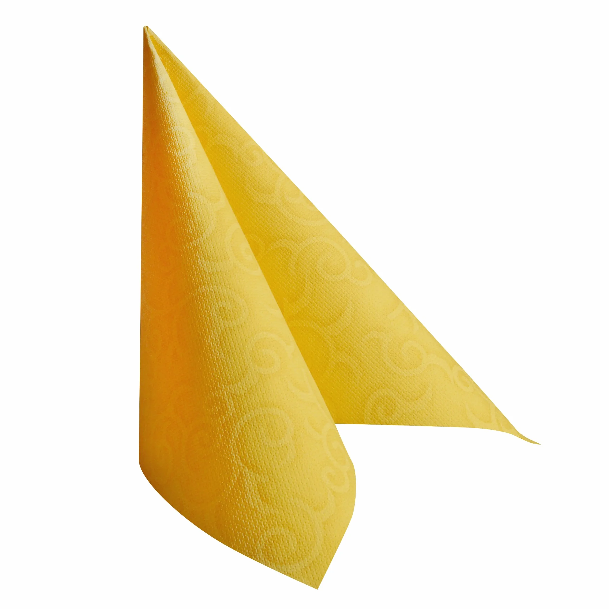 Papstar, 50 serwetek "ROYAL Collection" składane na 1/4 40 cm x 40 cm żółte "Casali", #84881