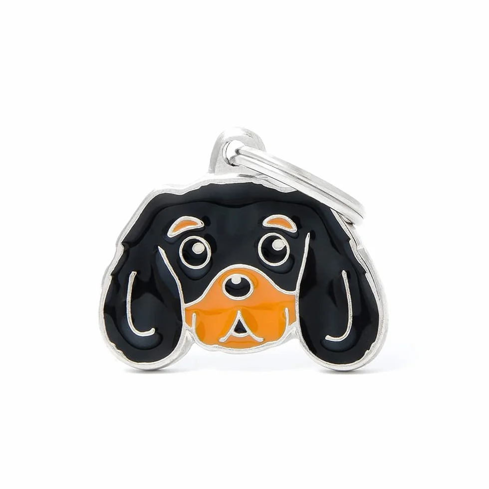 Talerz MyFamily Cavalier King Black & Tan dla psa z grawerowaniem