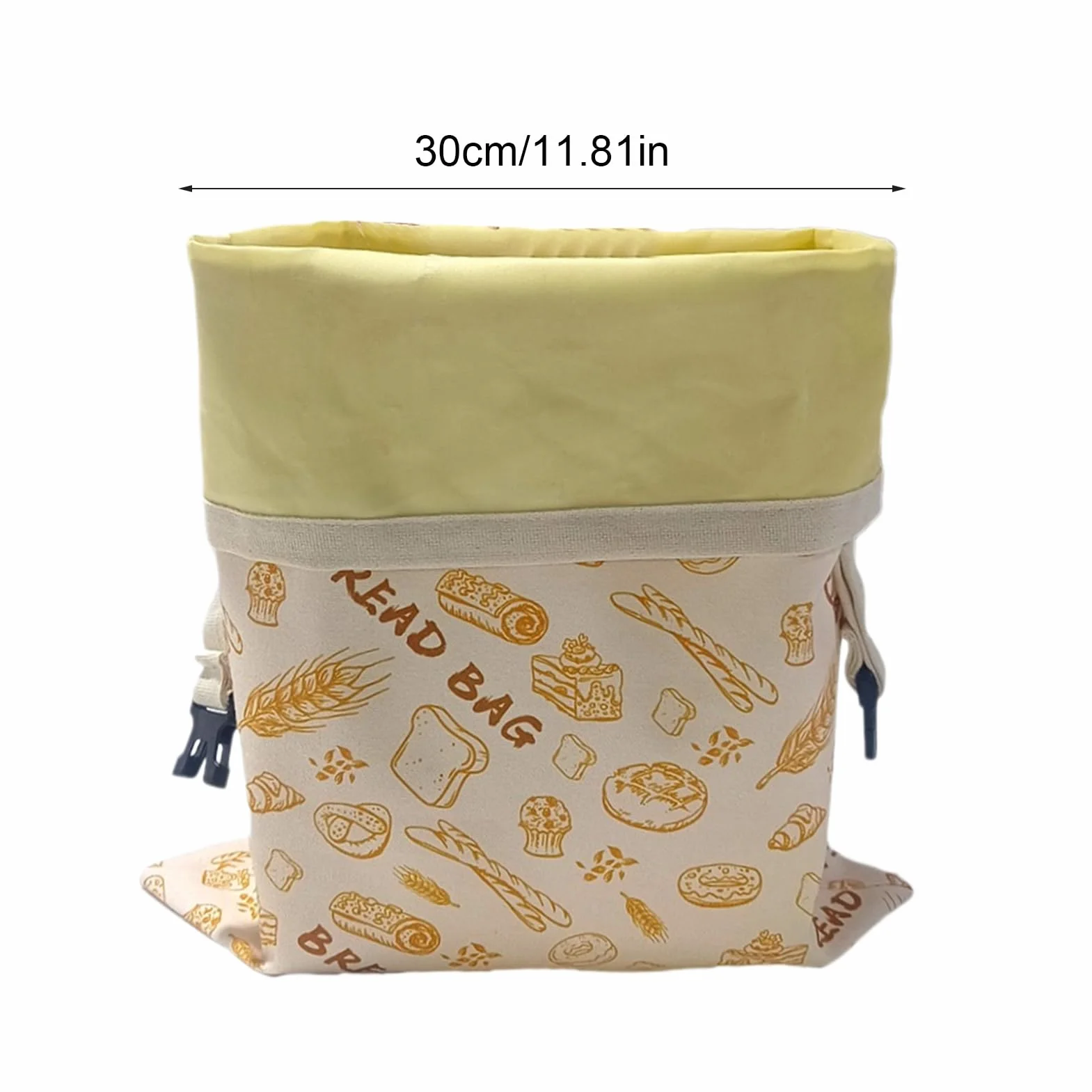 Beeswax Bread Bag, Cotton Freezer Storage, Reusable Loaf Container, Breathable Natural Fabric, Food Preservation Solution, Ideal for Bakery Kitchen Freezer Use, 11.81x15.35 Inches