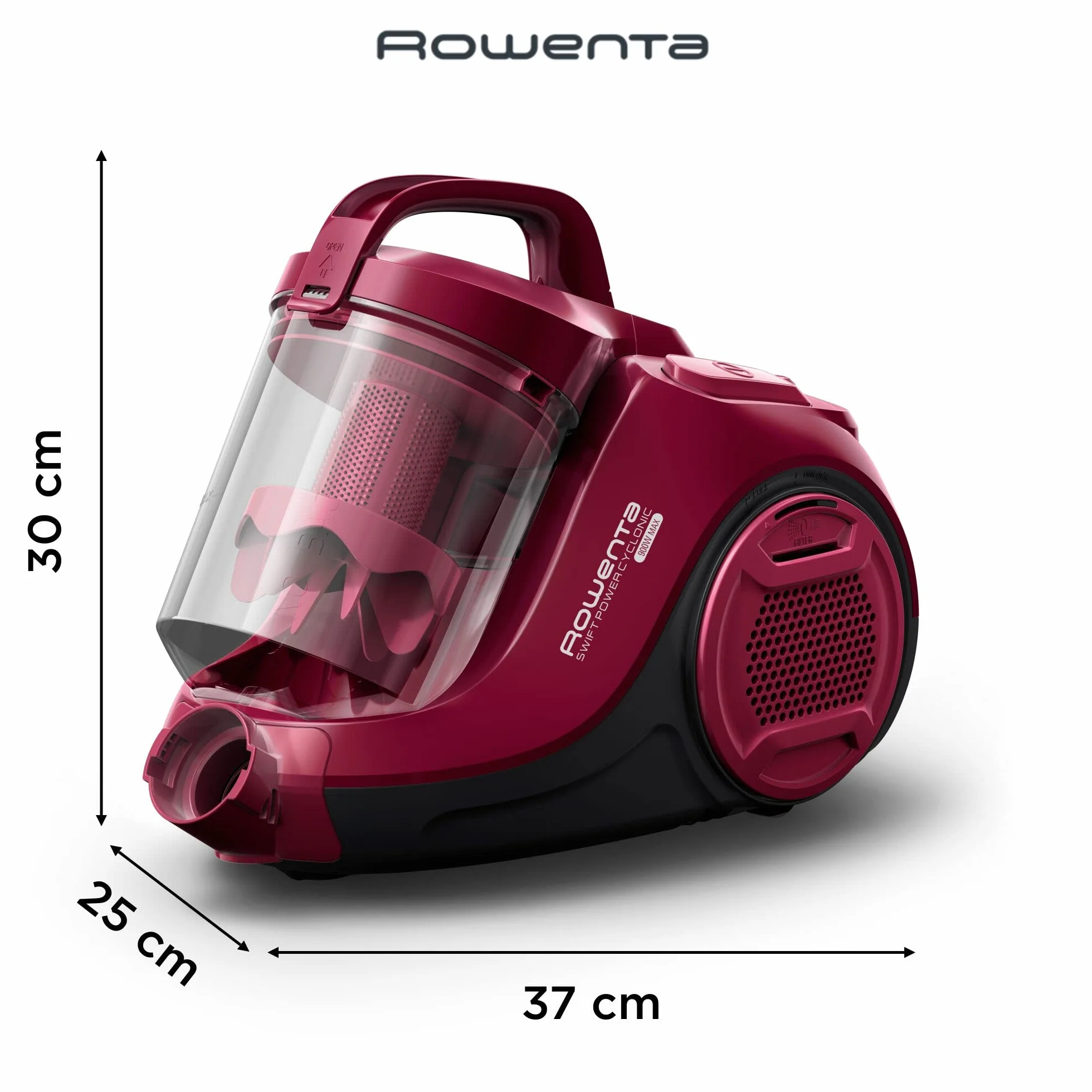 Rowenta Kompaktowy bezworkowy odkurzacz Swift Power Cyclonic 1,2 L Szczotka do parkietu RO2933EA