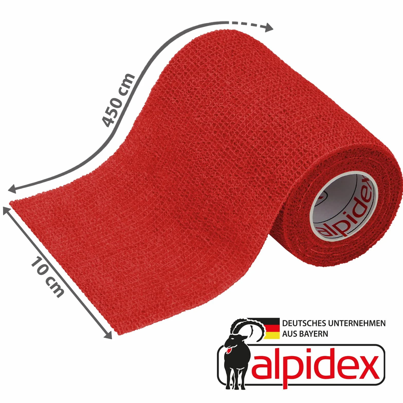 ALPIDEX 12 rolek samoprzylepnej taśmy, 10 cm x 4,5 m, bandaże, samoprzylepne, elastyczne, bandaże dla zwierząt domowych, sportowa taśma do owijania tłuszczu, konie, psy, ludzie, kolor: wielokolorowy