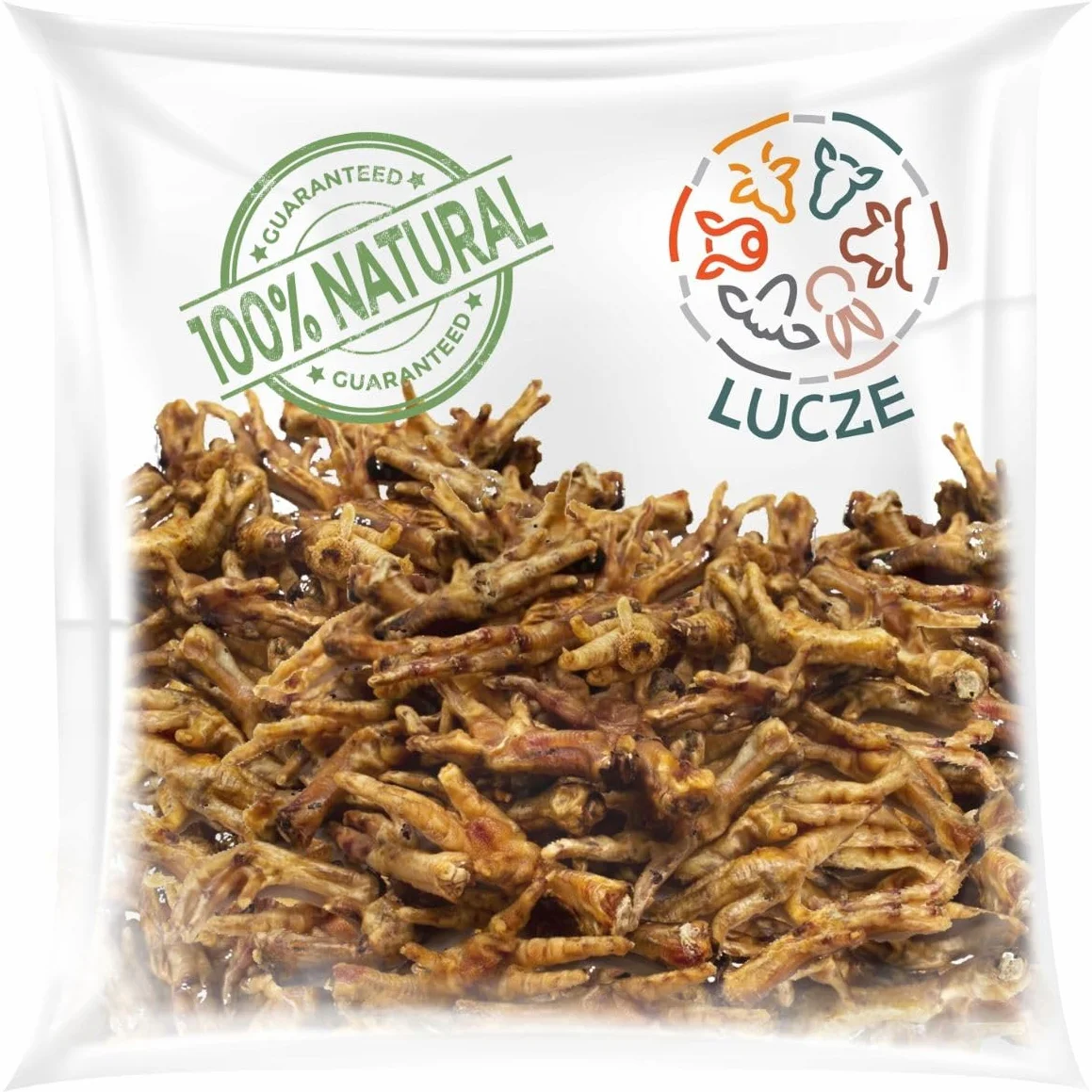 Naturalne Gryzaki dla Psów – Kurze Łapy 50 Sztuk (ok. 1 kg)