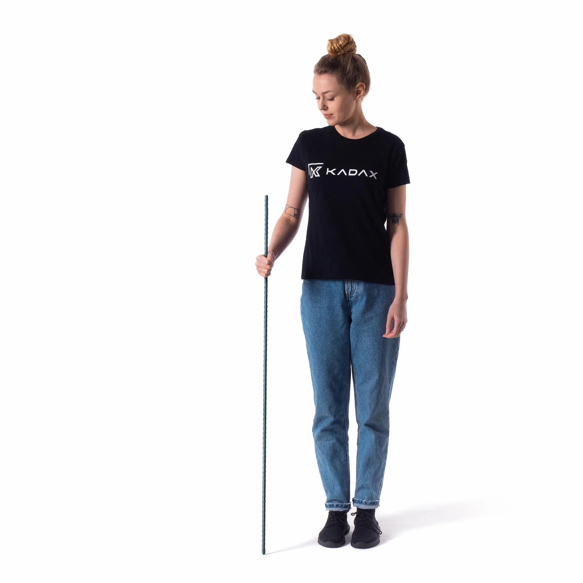 KADAX Zestaw 10 szt. tyczek ogrodowych, stalowe podpory do roślin i pomidorów 120 cm, powlekane, odporne na warunki atmosferyczne, stabilne, wytrzymałe i antykorozyjne