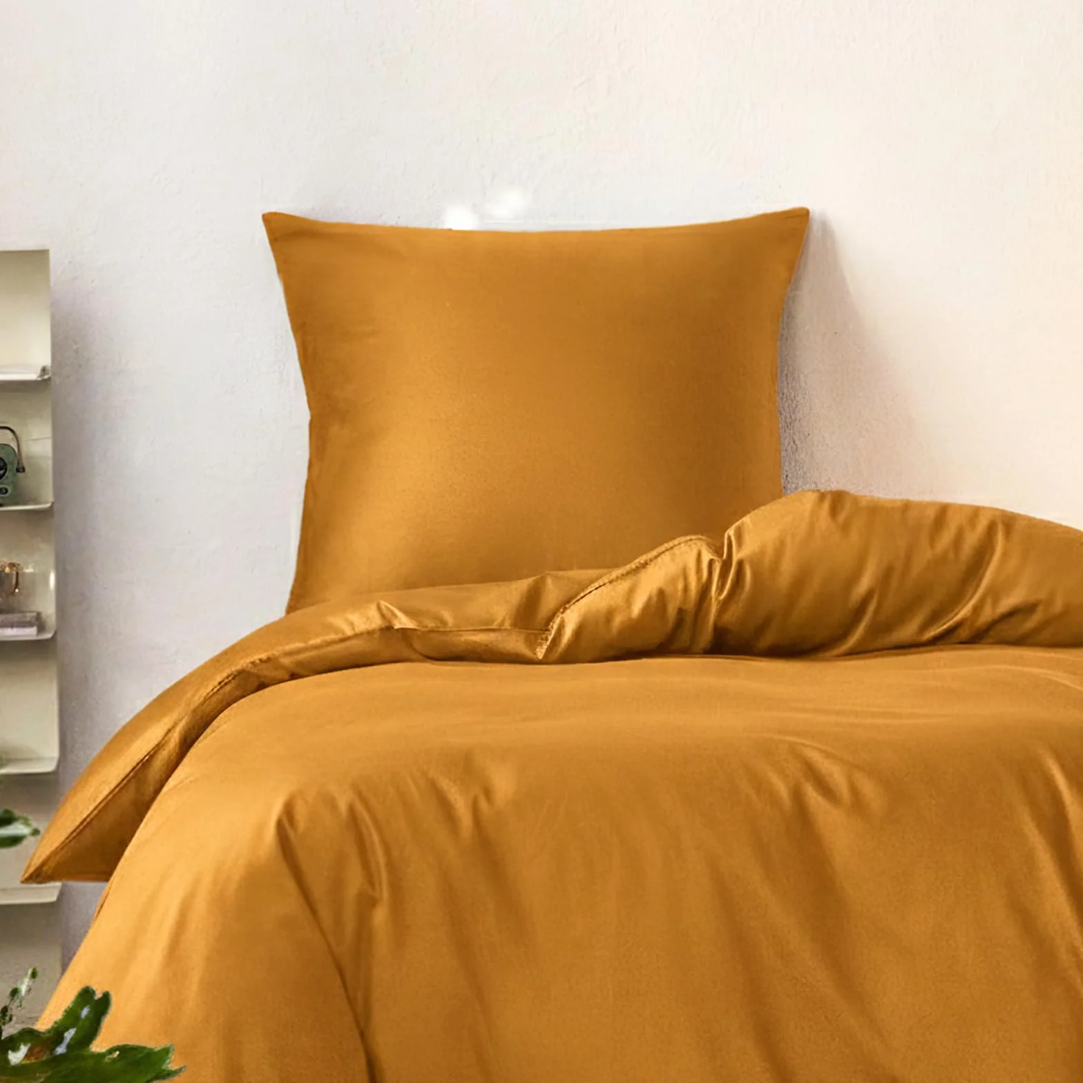 Zestaw pościeli, miękka poszewka na kołdrę ze 100% bawełny, egipskie bardzo długie prześcieradło bawełniane (poszewka na kołdrę 155 x 220 cm + poszewka na poduszkę 80 x 80 cm) wyjątkowa miękkość i komfort