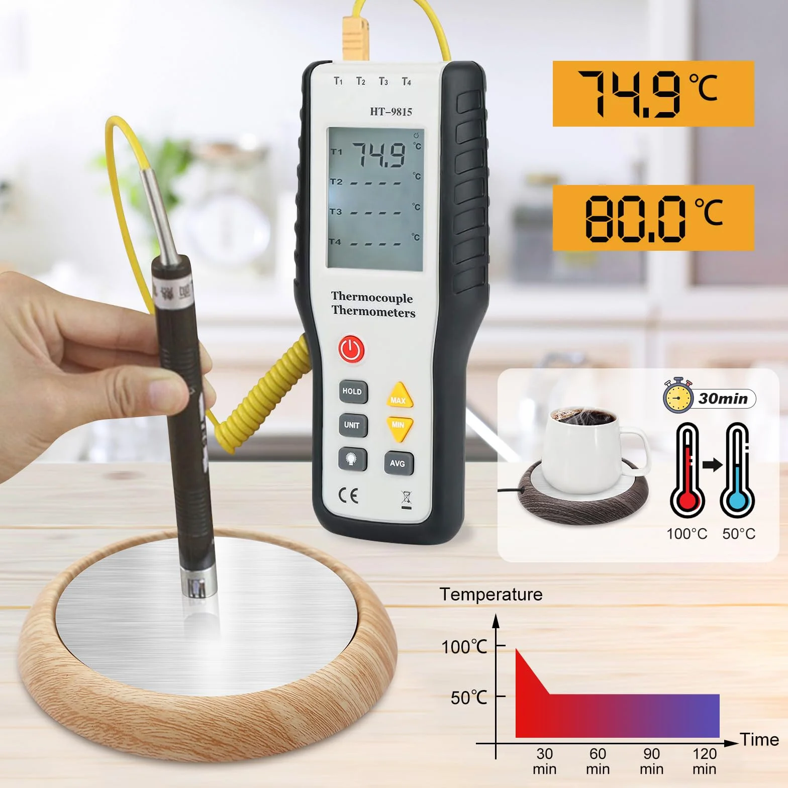 Podgrzewacz do kubków do kawy, USB, podgrzewacz do herbaty z antypoślizgową podstawą, podgrzewacz do kubków z mlekiem, kawą, herbatą, podgrzewacz do kubków, podgrzewana podstawka do domu, biura