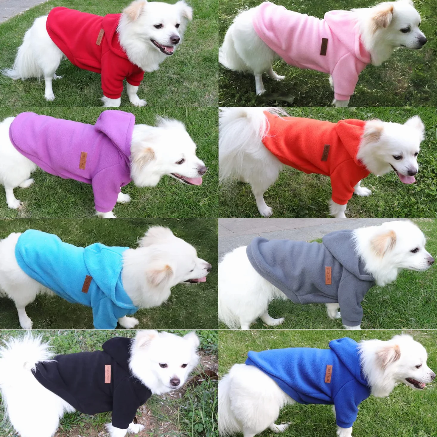 Bluza z kapturem dla psa Chihuahua Sweter polarowy XXL 2 sztuki czarny czerwony