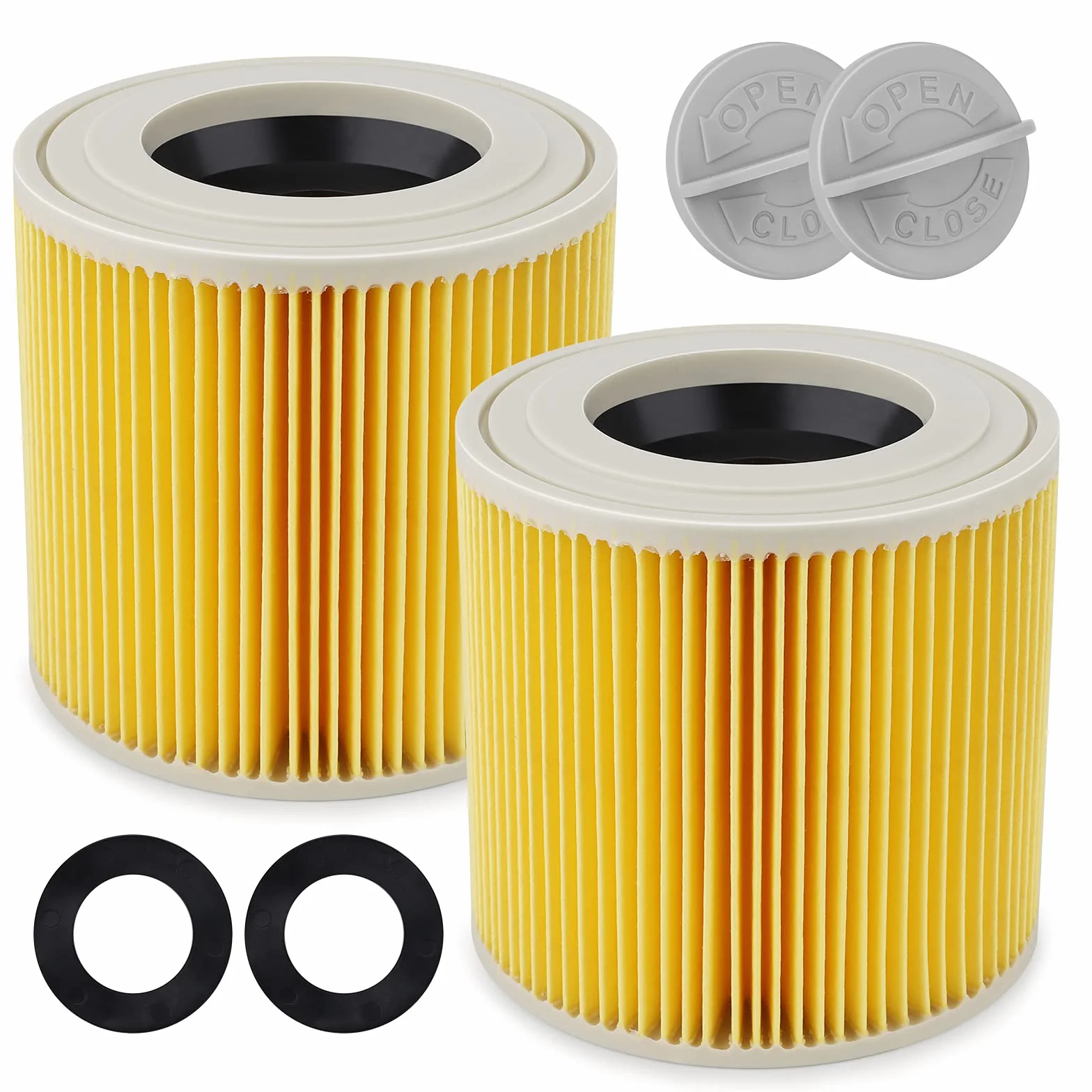 Filtr kasetowy do Kärcher, 2 PCS WD2 MV2 MV3 WD2.200 WD3 WD2 WD2 MV3 WD2.200 WD3.500 P WD 3.200, WD 3.500 P jak 6.414 -552.0