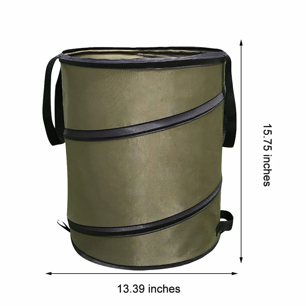 Yumira -up worek ogrodowy, tkanina Oxford, worek na odpady ogrodowe, składany worek na liście z uchwytem do noszenia, odpady ogrodowe, liście, 37,8 l