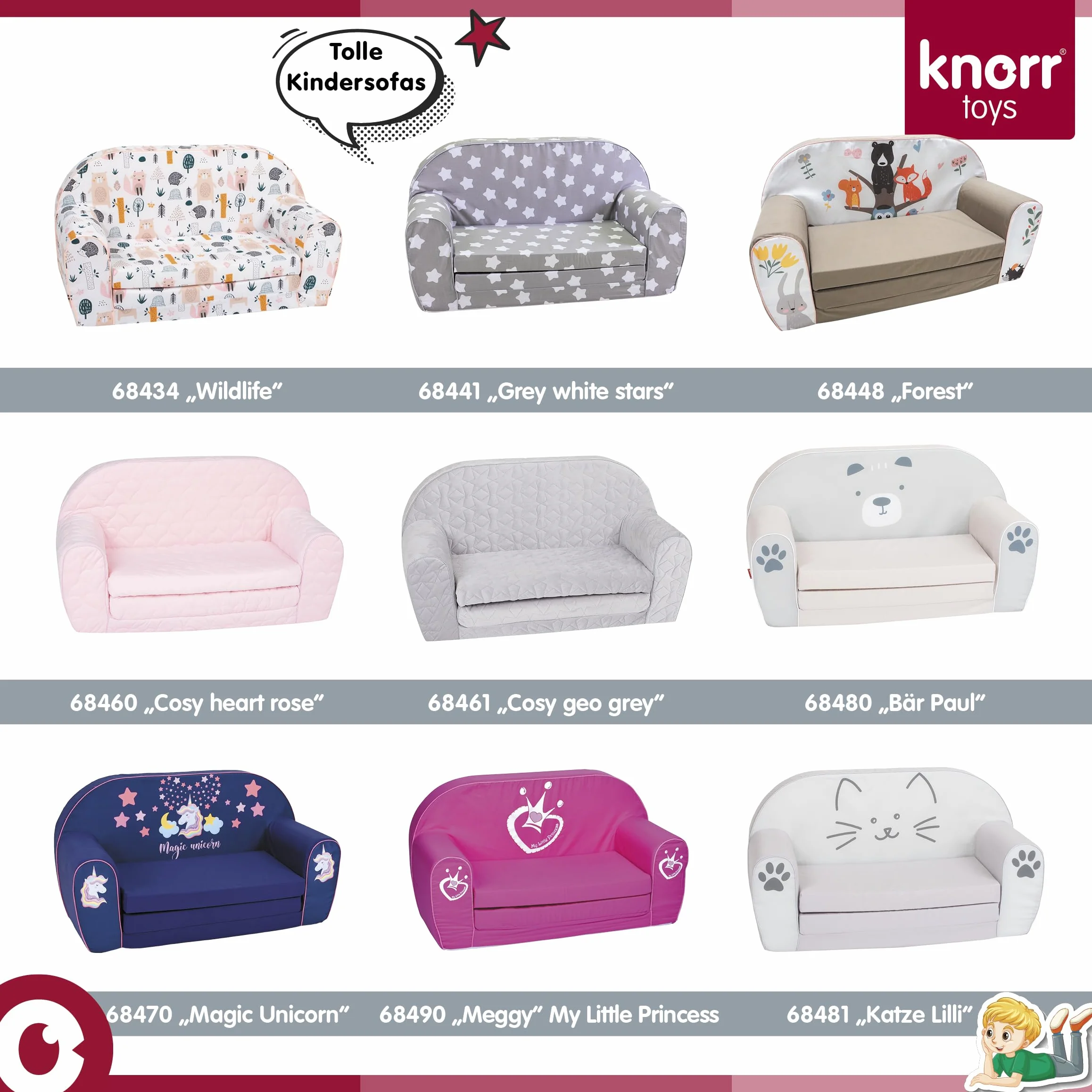 Knorrtoys 68434 sofa dziecięca Wildlife
