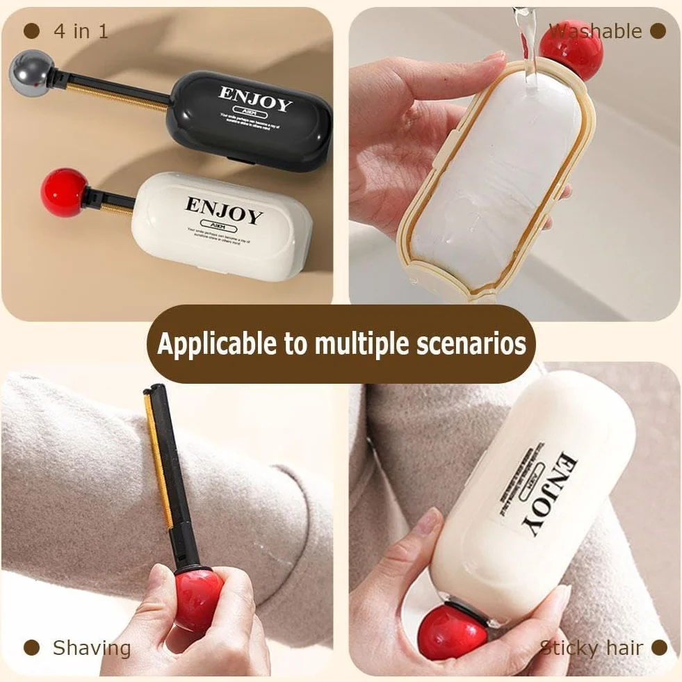 Enjoy Lint Roller, Enjoy Sticky Lint Roller, Wielokrotnego Użytku Sticky Roller, 2 W 1 Zmywalny Do Usuwania Kłaczków, Przenośny Wielokrotnego Użytku Wałek Do Usuwania Kłaczków (2 Szt)