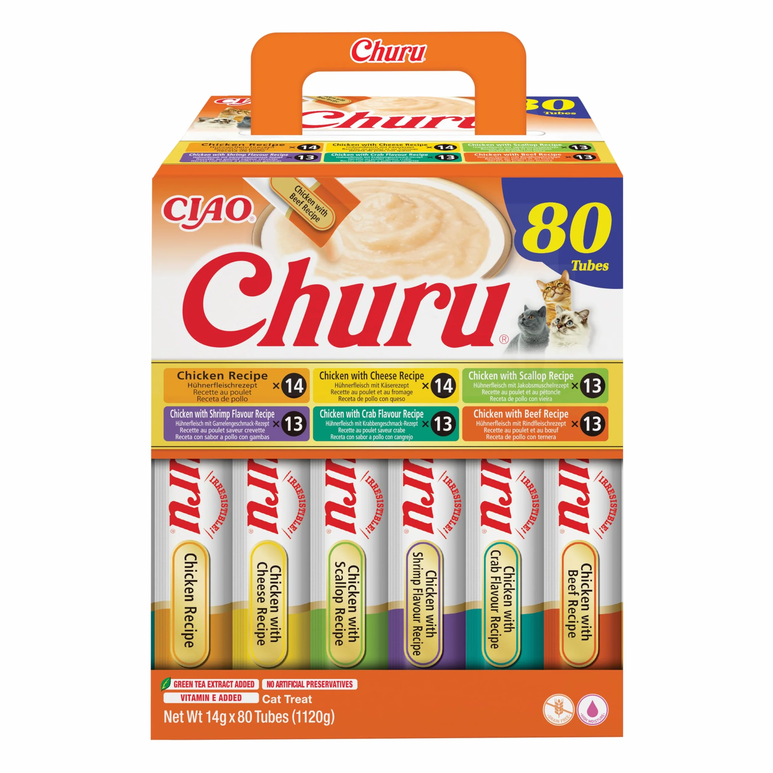 INABA Churu Przysmaki dla kotów 80 x 14 g