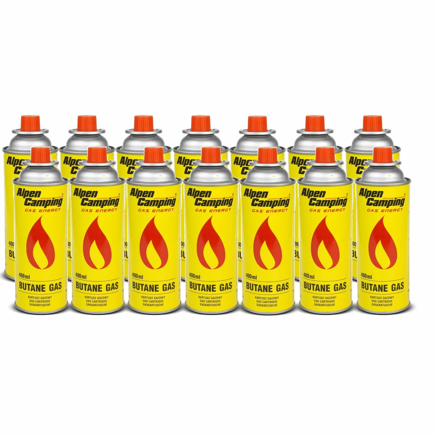 Kartusz gazowy 400ml Alpen Camping, izobutan, zakres działania -10°c do+ 40°c, IK004