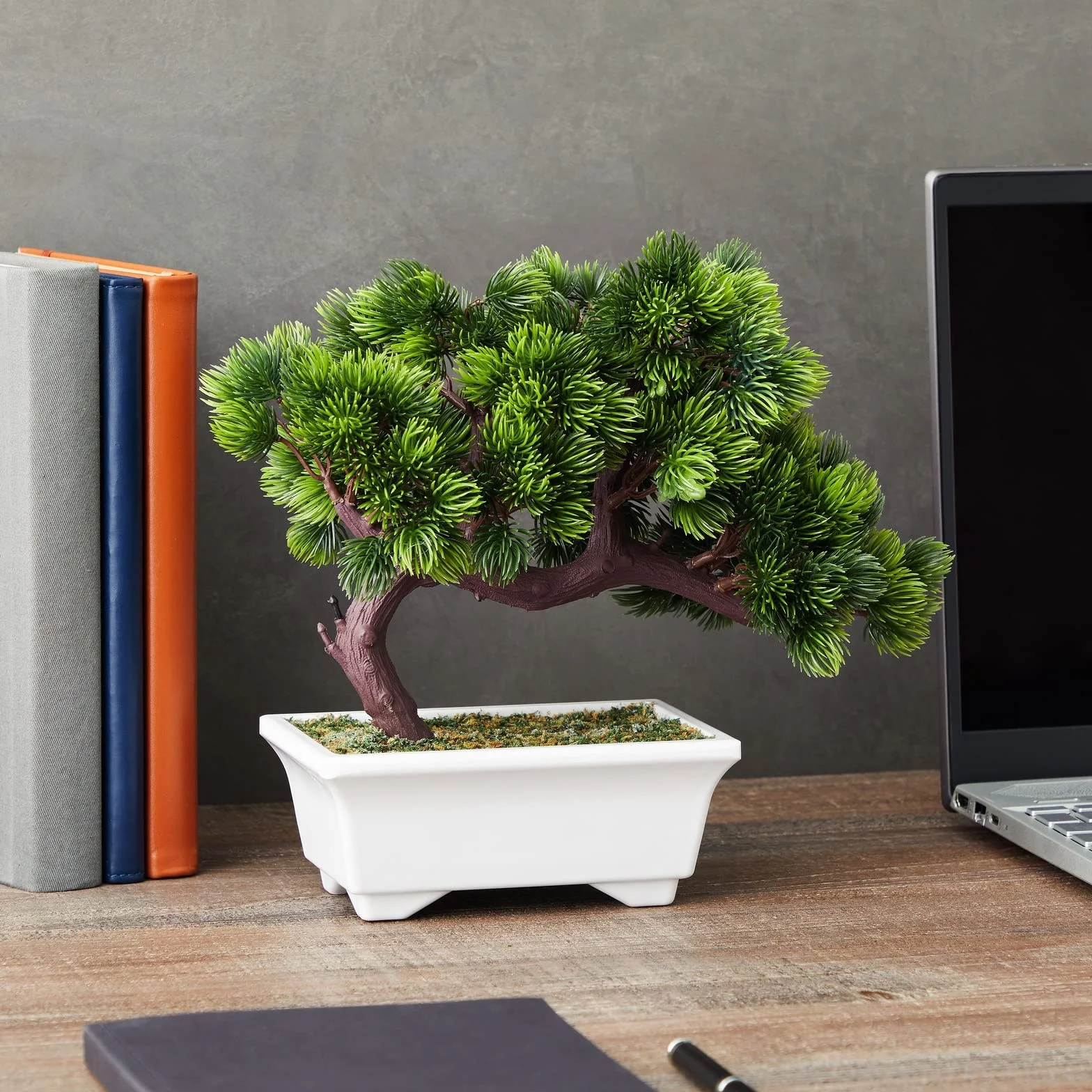 Sztuczne drzewko bonsai do japońskiego ogrodu zen, dekoracja domu, 26 x 13 x 24 cm