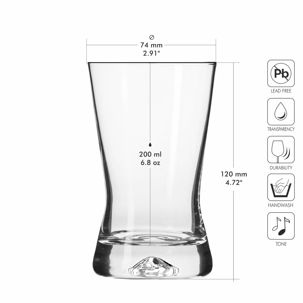 KROSNO | Szklanki do wody, soków, napojów i drinków | Komplet 6 x 250 ml | Kolekcja X‑Line | Ergonomiczny kształt litery X | Idealne na przyjęcia i imprezy | Nowoczesny design | Do zmywarki