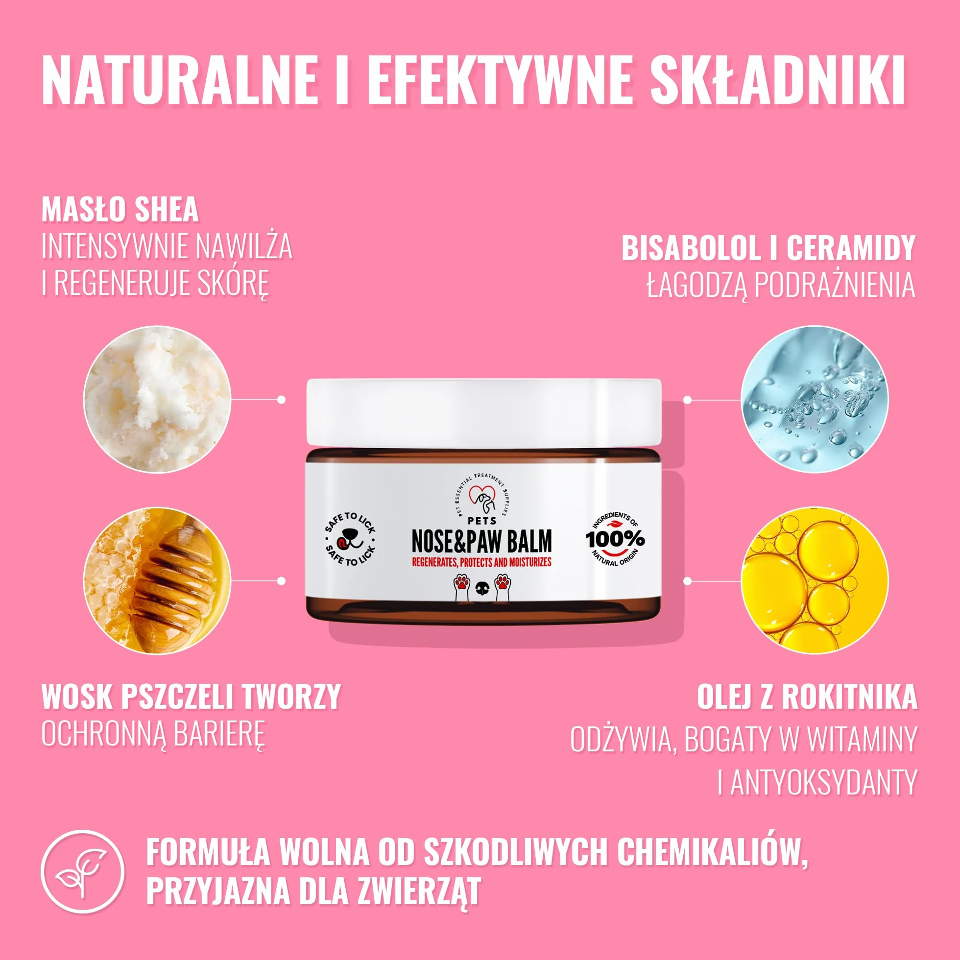 Pets Balm Balsam do łap psa na lato, 75 ml, ochrona łap, upał i zimno, balsam do nosa dla psów, pielęgnacja łap, akcesoria dla psów, na lato, balsam do łap dla psów