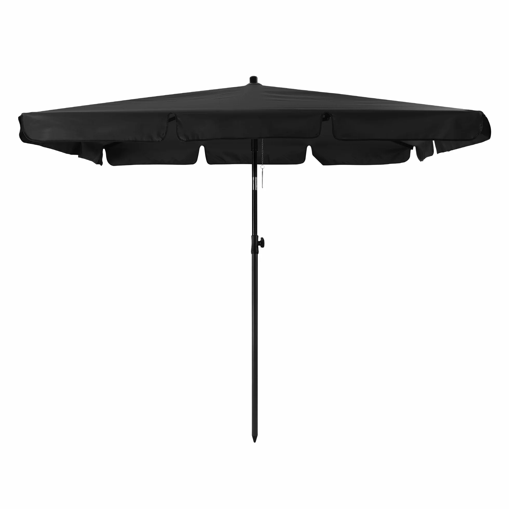 JEMIDI Parasol przeciwsłoneczny na balkon, parasol ogrodowy z ochroną UV 50+, odporny na wiatr, parasol plażowy, regulacja wysokości i nachylenia, 200 x 125 cm, beżowy