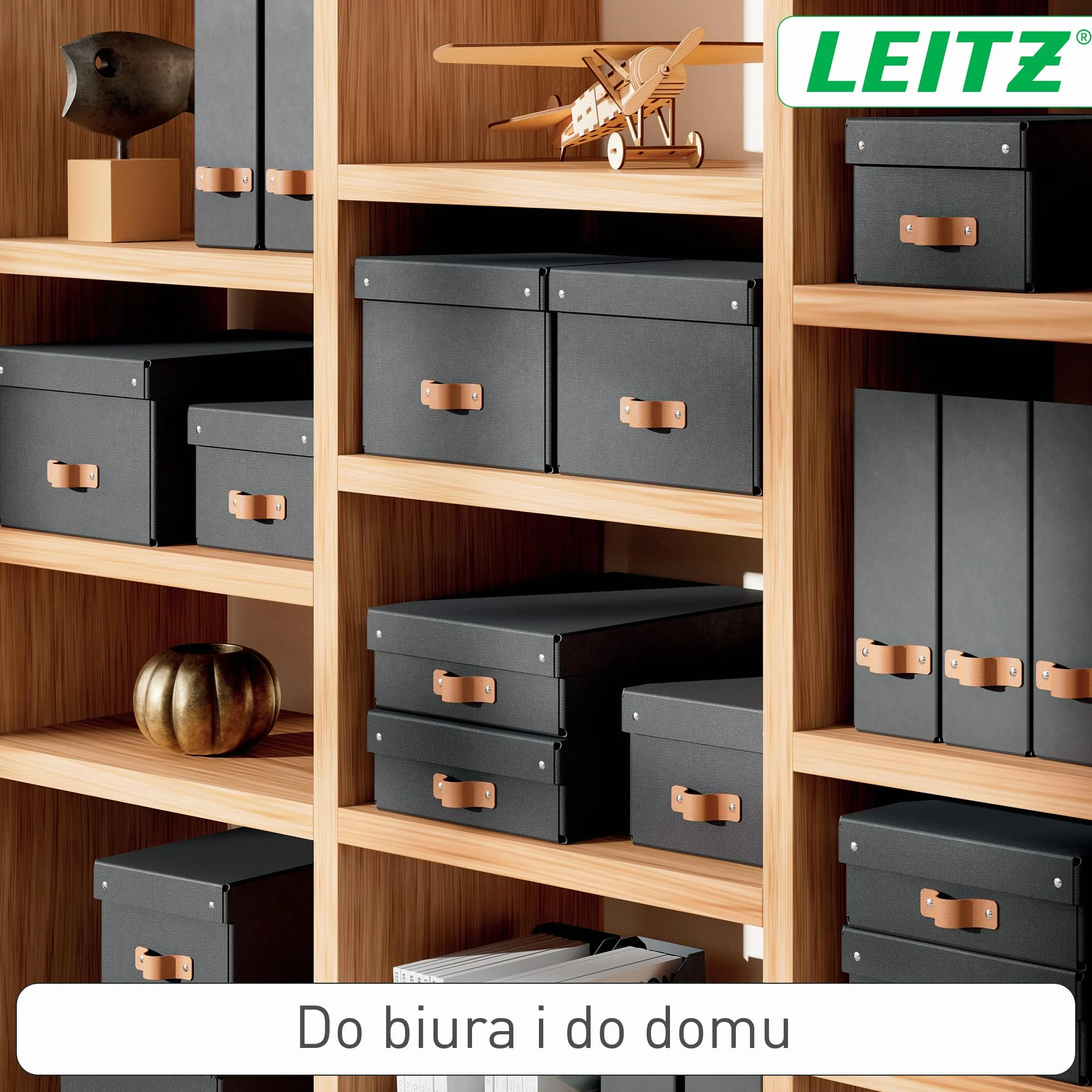 Organizer na Dokumenty Leitz Puro – Zestaw 2x Stojak na Gazety A4, Kompatybilnych z Regałami Modułowymi i Półkami, Pomieści 900 Arkuszy (80 g/m²), 10 x 26 x 31 cm, Czarny